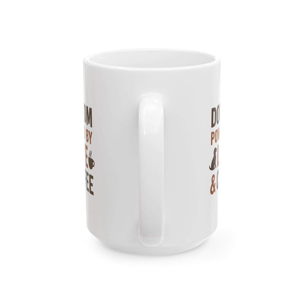 Dog Mom Powered by Love and Coffee Coffee Mug | Dog Lover Gift | Ceramic Mug