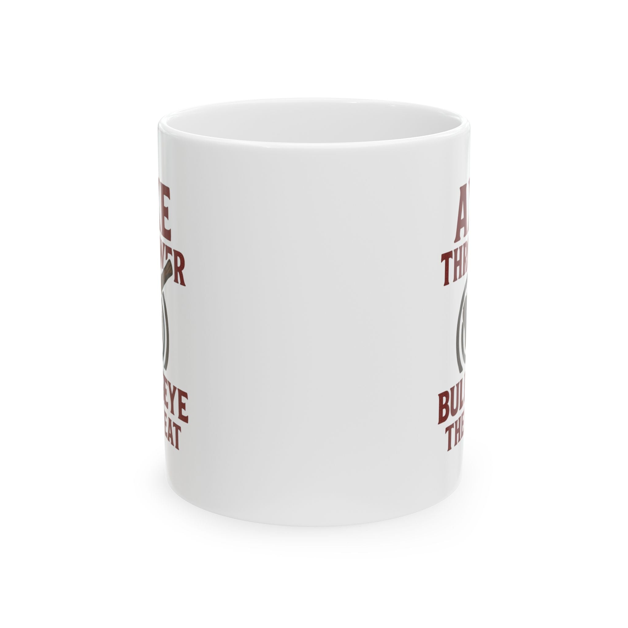 Competitive Axe Thrower Bullseye Then Breakfast Coffee Mug | Unique Gift | Ceramic Mug