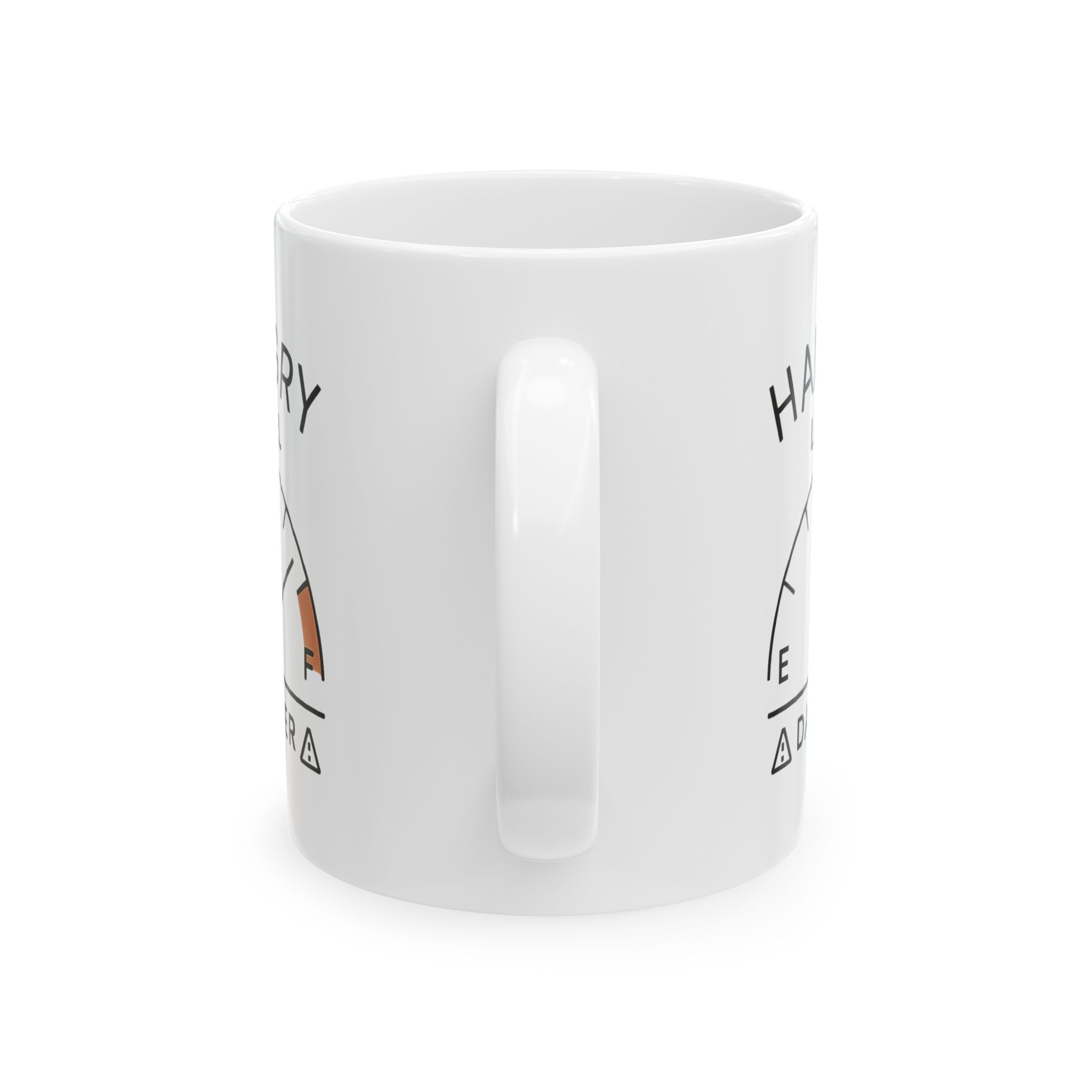 Hangry Threat Level Elevated Coffee Mug | Funny Hangry Gift | Ceramic Mug