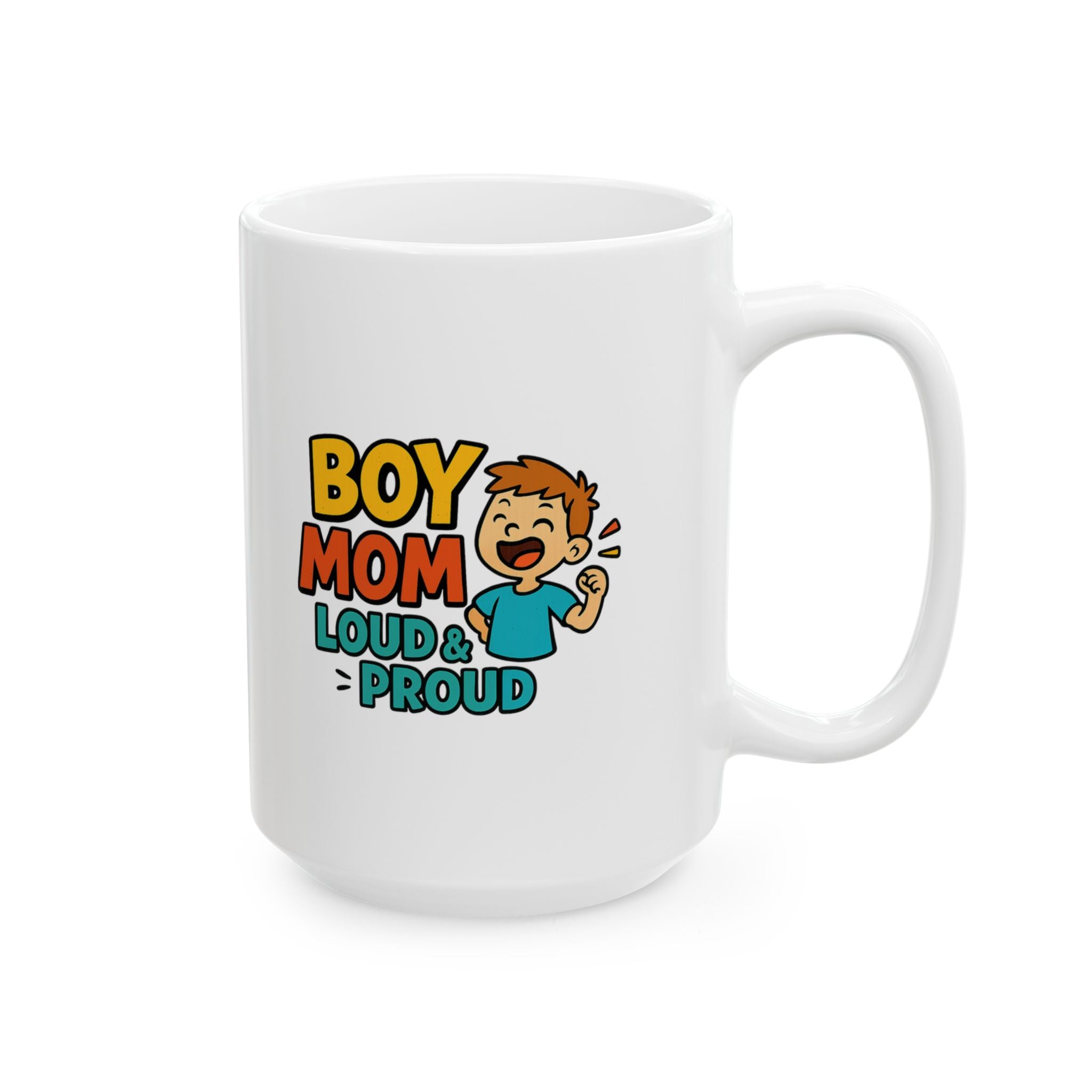 Boy Mom Outnumbered But Winning Coffee Mug | Funny Boy Mom Gift | Ceramic Mug