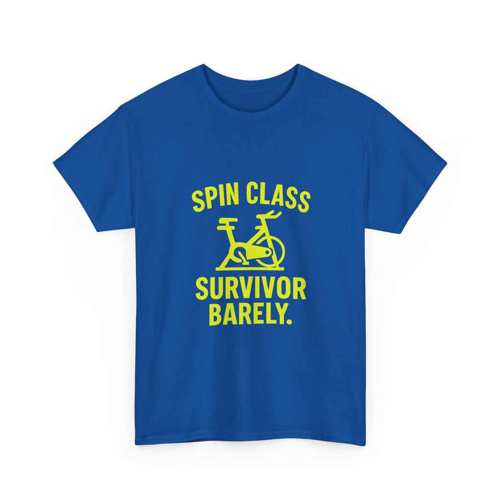 Spin Class Survivor Barely T-Shirt | Unique Gift | Graphic Tee