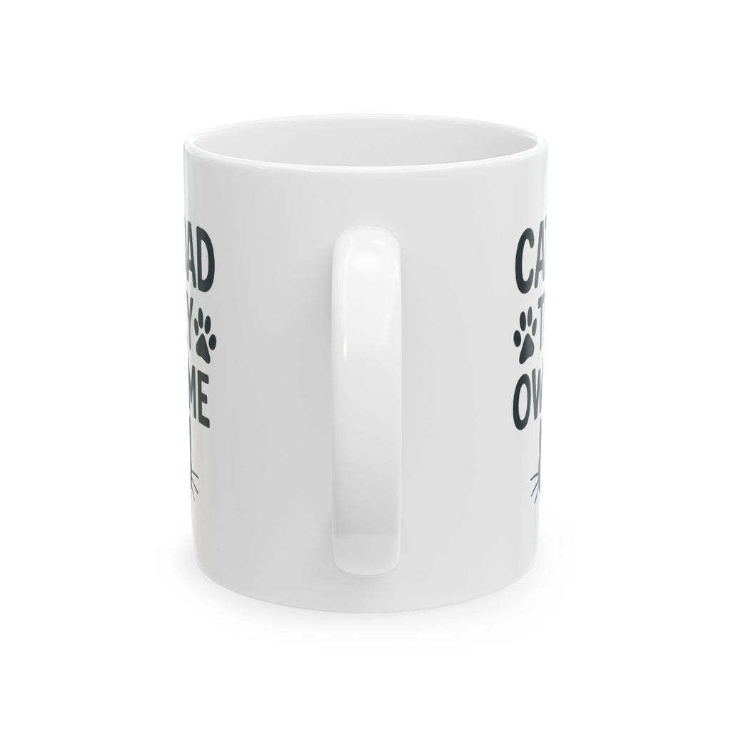 Cat Dad They Own Me I Know Coffee Mug | Cat Lover Gift | Ceramic Mug