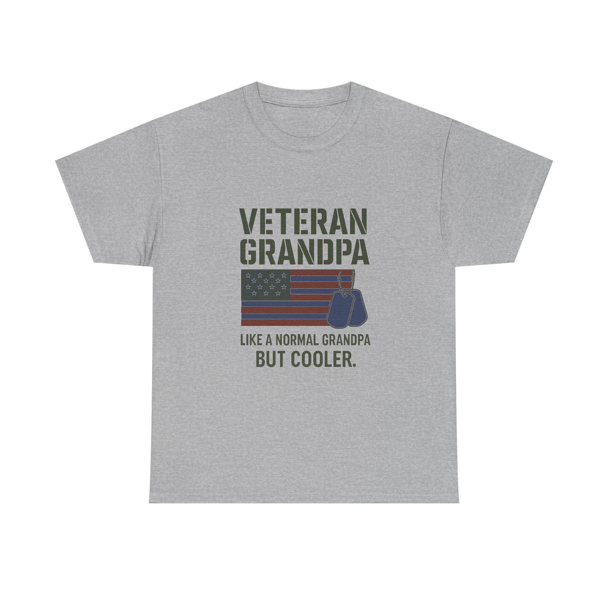 Veteran Grandpa Like A Normal Grandpa But Cooler T-Shirt | Gift for Grandpa | Graphic Tee