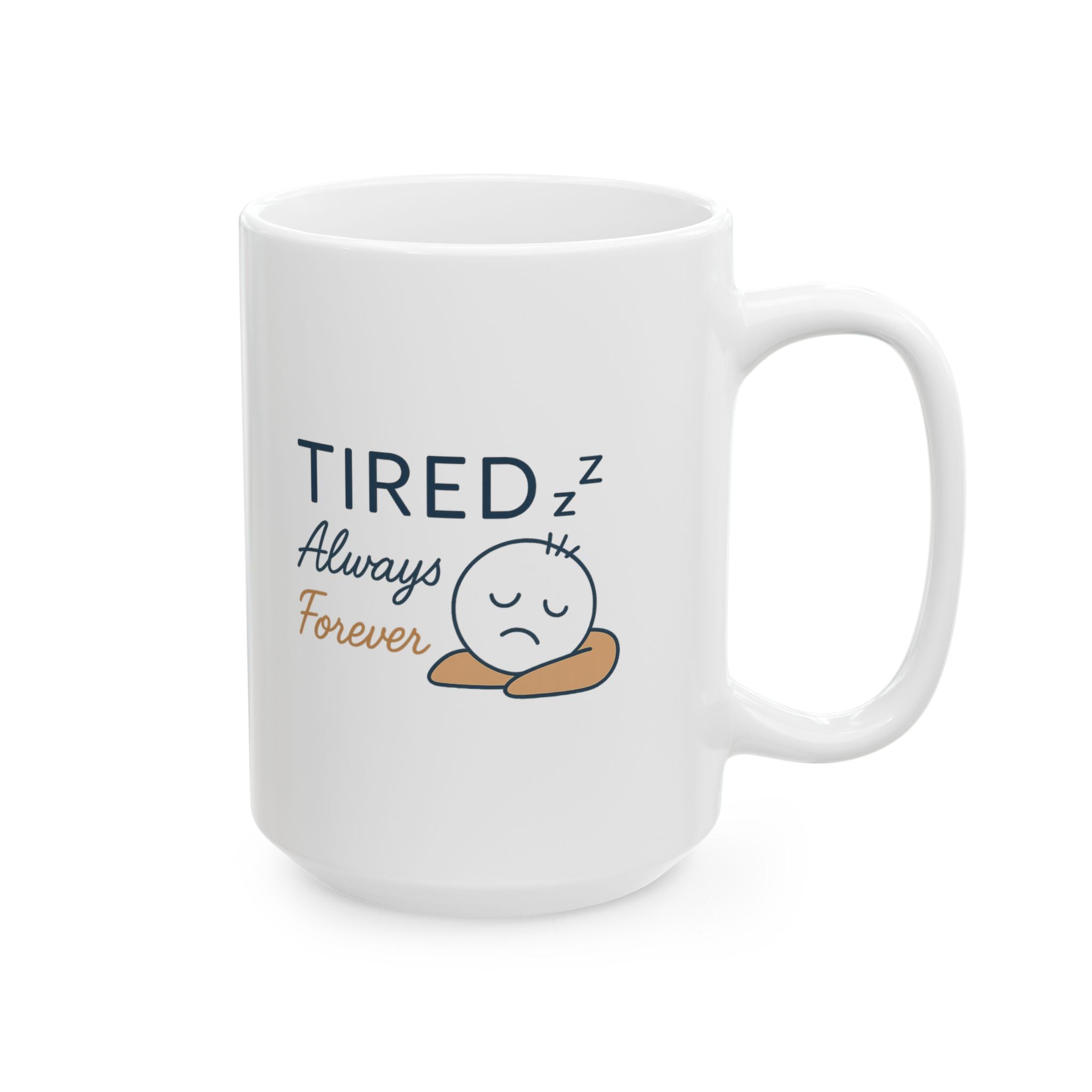 Professionally Exhausted Coffee Mug | Funny Tired Humor | Ceramic Mug
