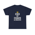 Stay At Home Dad CEO Of Chaos And Snacks T-Shirt | Gift for Dad | Graphic Tee