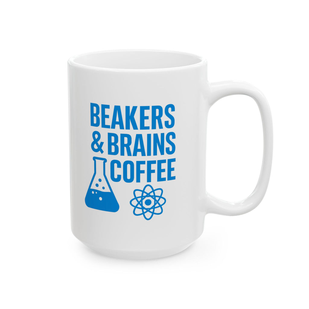 Science Teacher Beakers And Brains Coffee Coffee Mug | Teacher Gift | Ceramic Mug