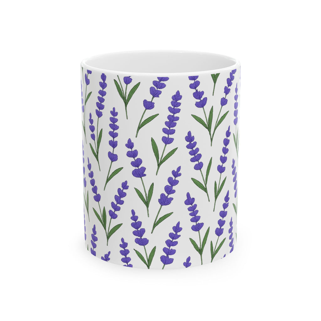 Lavender Sprigs Full Wrap Coffee Mug | Flowers Lover Gift | Ceramic Mug
