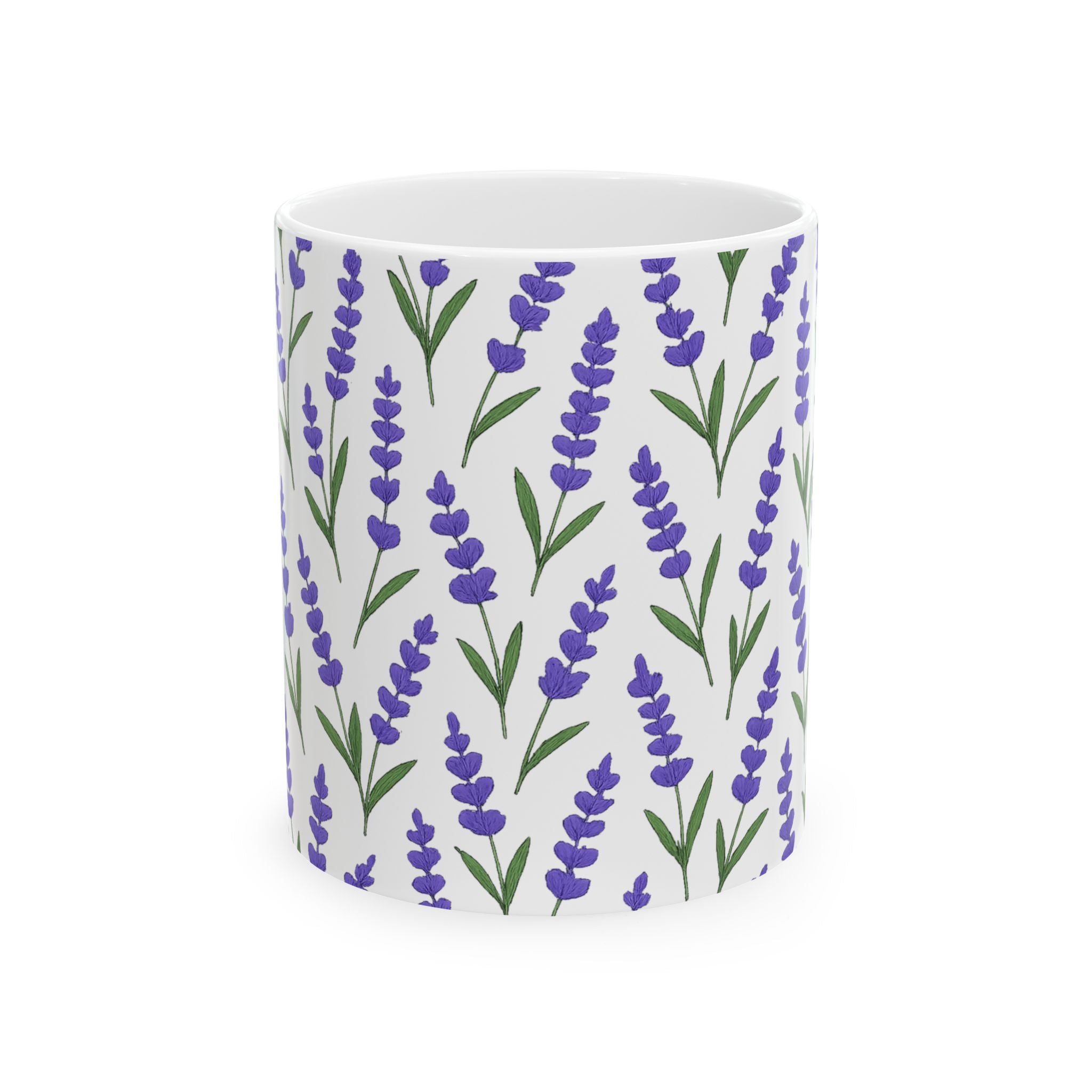 Lavender Sprigs Full Wrap Coffee Mug | Flowers Lover Gift | Ceramic Mug