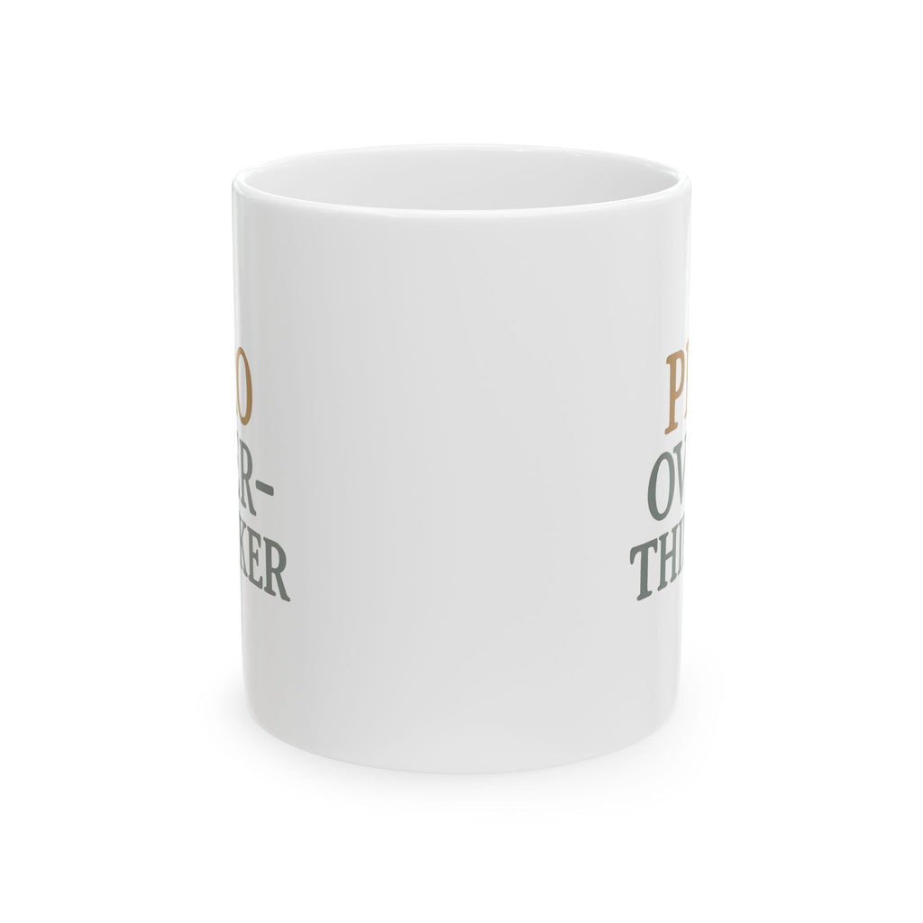 Warning Overthinking In Progress Coffee Mug | Funny Anxiety Gift | Ceramic Mug