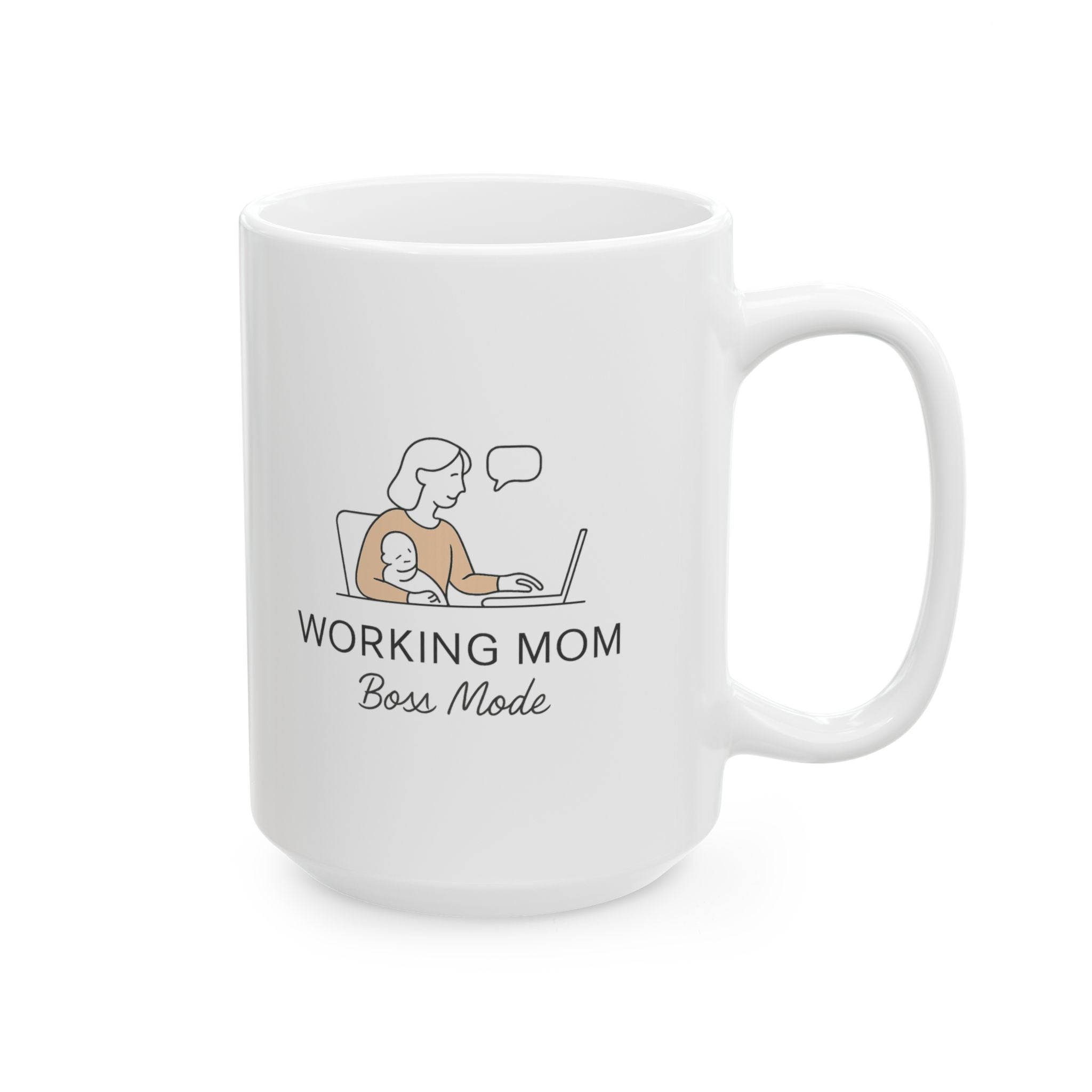 Full Time Mom Full Time Job Send Coffee Coffee Mug | Working Mom Humor | Ceramic Mug