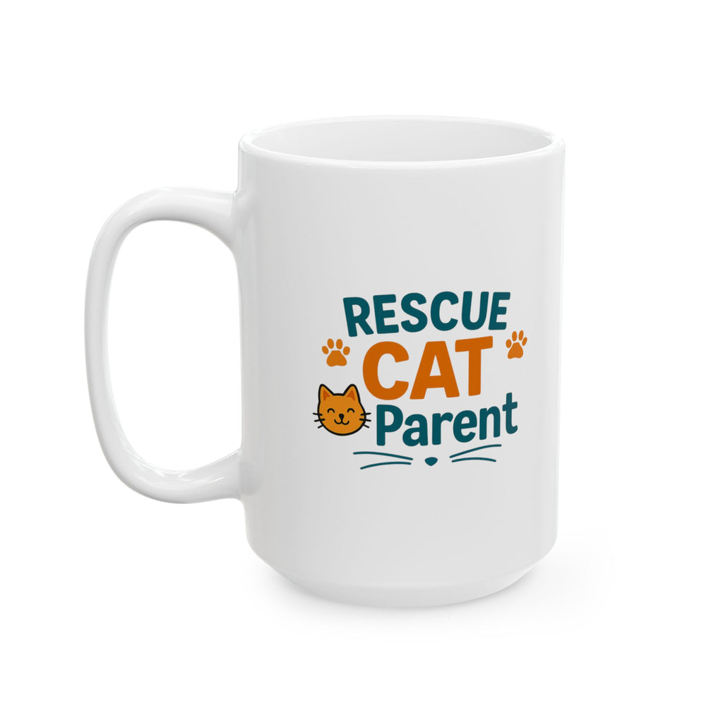 Rescue Cats Have The Best Personalities Coffee Mug | Cat Adoption Gift | Ceramic Mug
