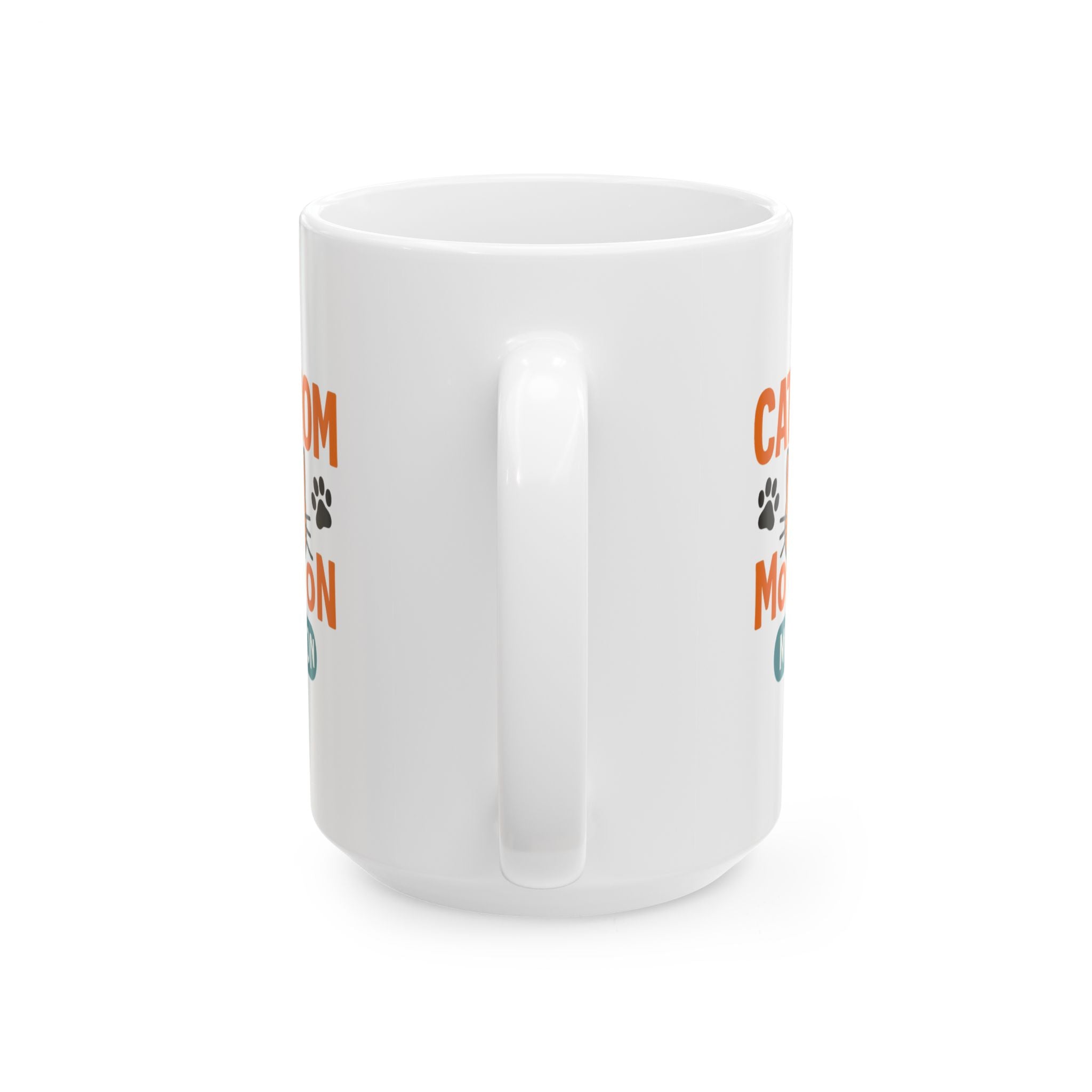 Fueled By Coffee And Cat Cuddles Coffee Mug | Cat Mom Gift | Ceramic Mug