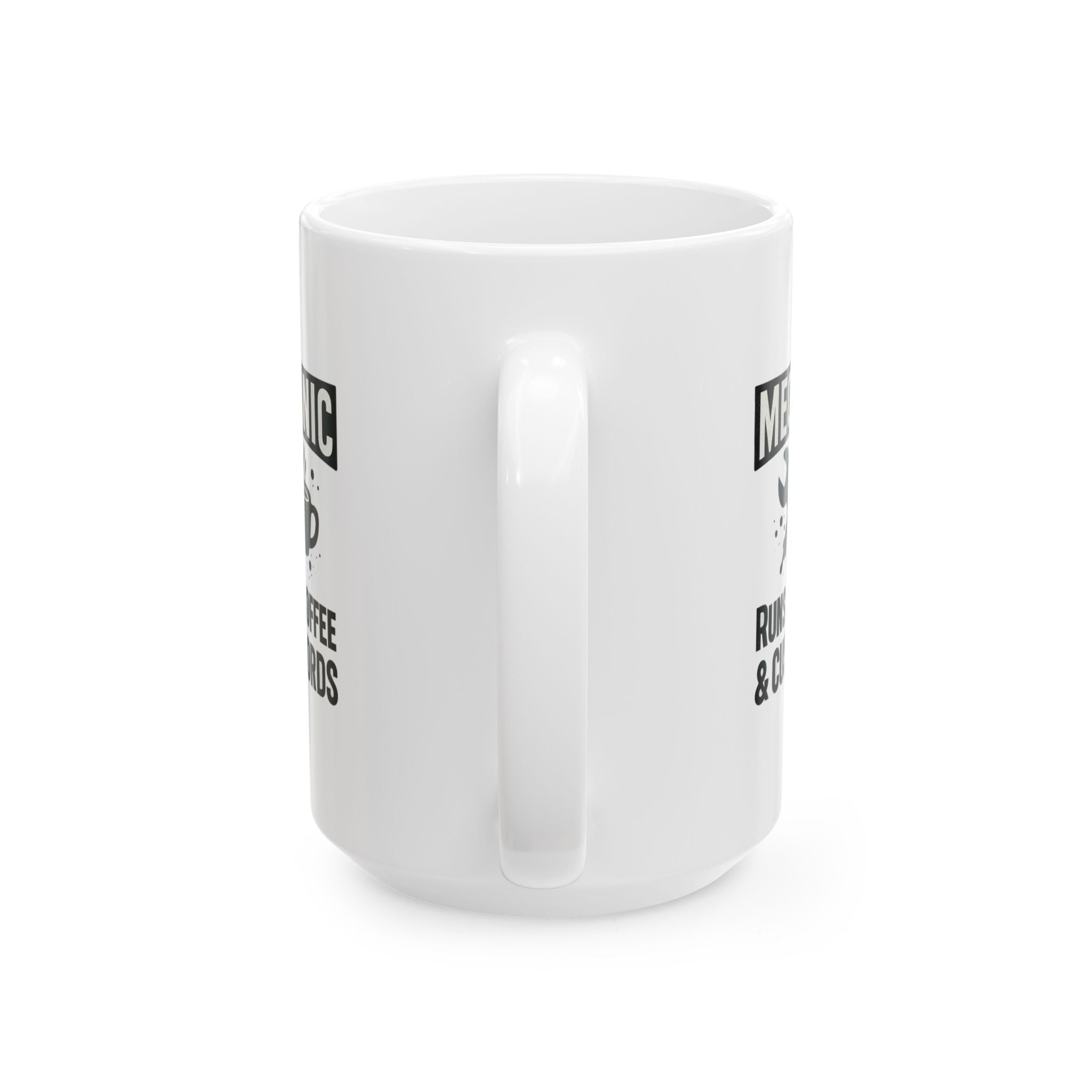 Mechanic Runs On Coffee And Cuss Words Coffee Mug | Mechanic Gift | Ceramic Mug