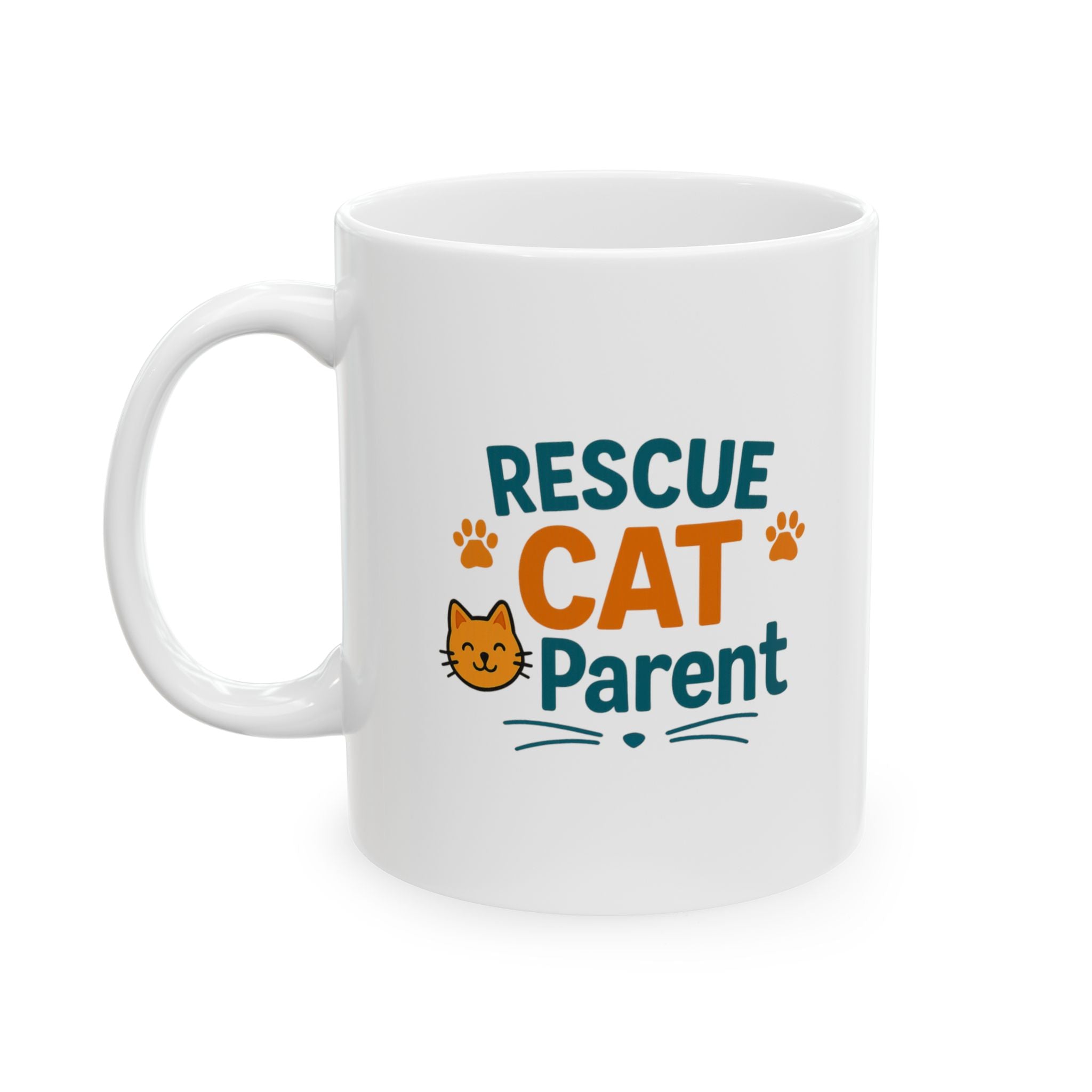 Rescue Cats Have The Best Personalities Coffee Mug | Cat Adoption Gift | Ceramic Mug