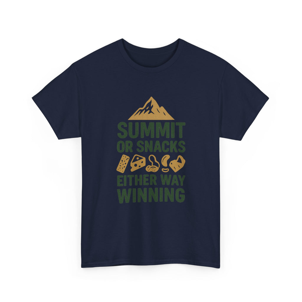 Hiking Dad Summit Or Snacks Either Way Winning T-Shirt | Gift for Dad | Graphic Tee