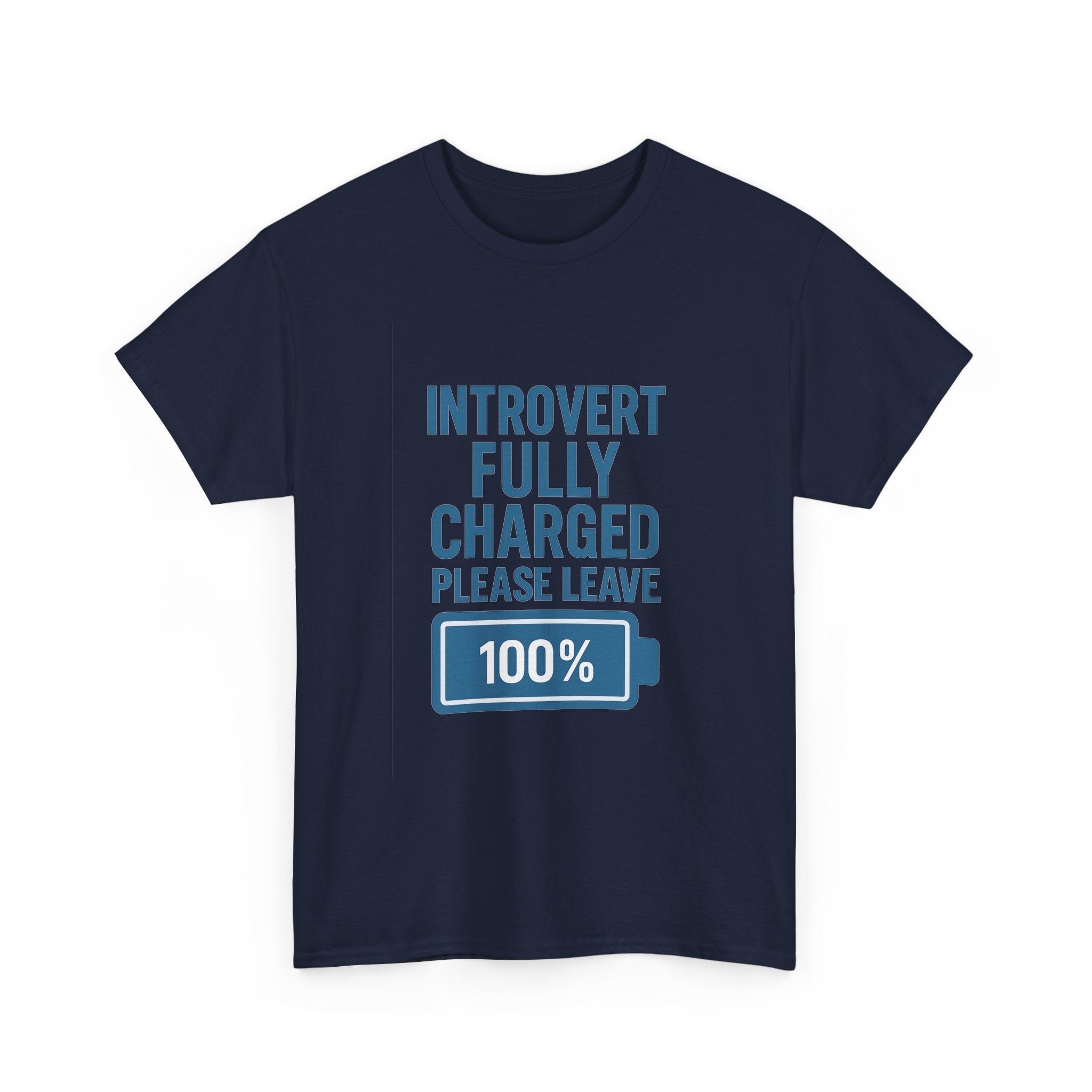 Introvert Fully Charged Please Leave T-Shirt | Unique Gift | Graphic Tee