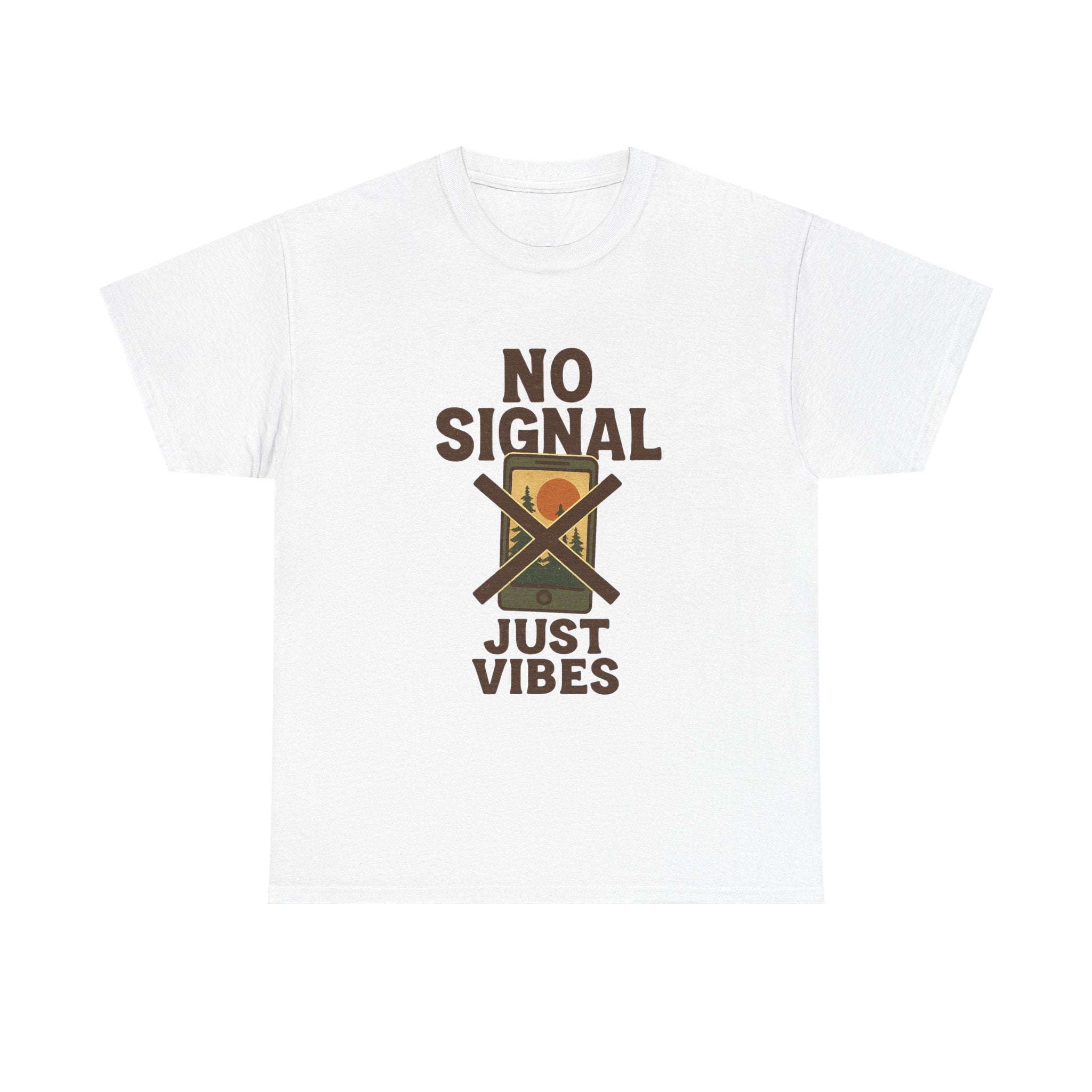 Off Grid Living No Signal Just Vibes T-Shirt | Unique Gift | Graphic Tee