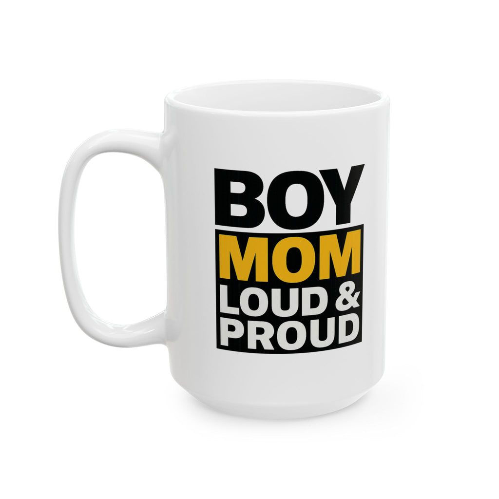 Boy Mom Energy Level Chaos Coffee Mug | Funny Mom Gift | Ceramic Mug