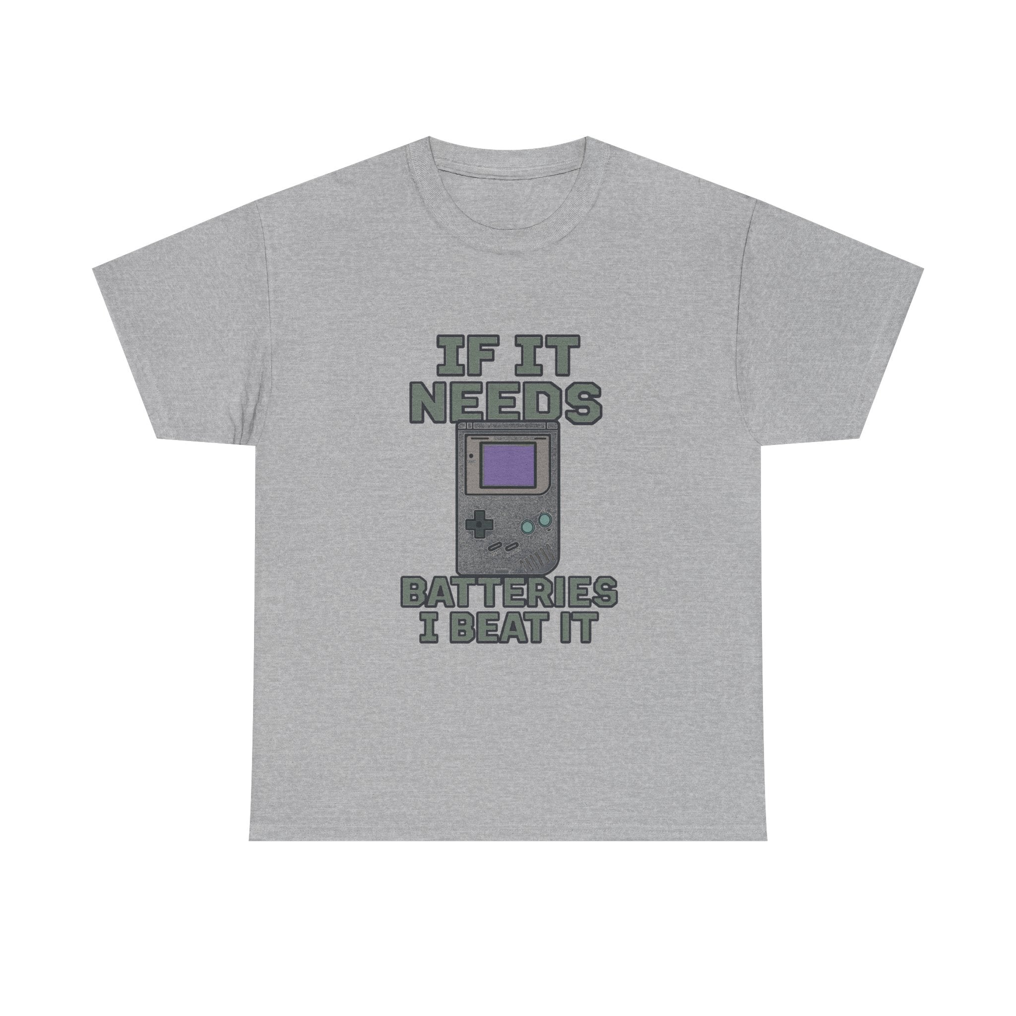 Vintage Gamer If It Needs Batteries I Beat It T-Shirt | Unique Gift | Graphic Tee