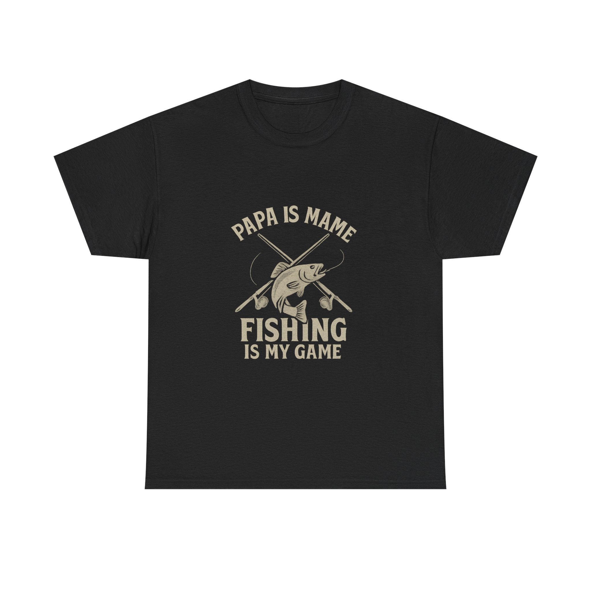 Papa Is My Name Fishing Is My Game T-Shirt | Fishing Lover Gift | Graphic Tee