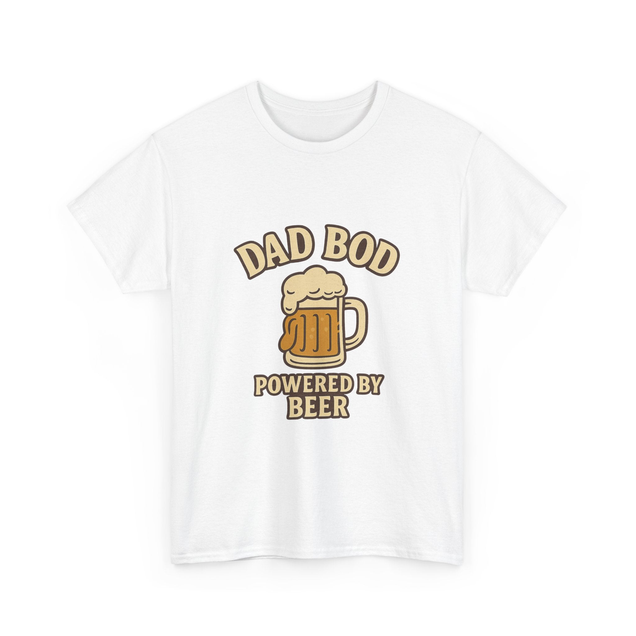 Dad Bod Powered By Beer Father T-Shirt | Gift for Dad | Graphic Tee