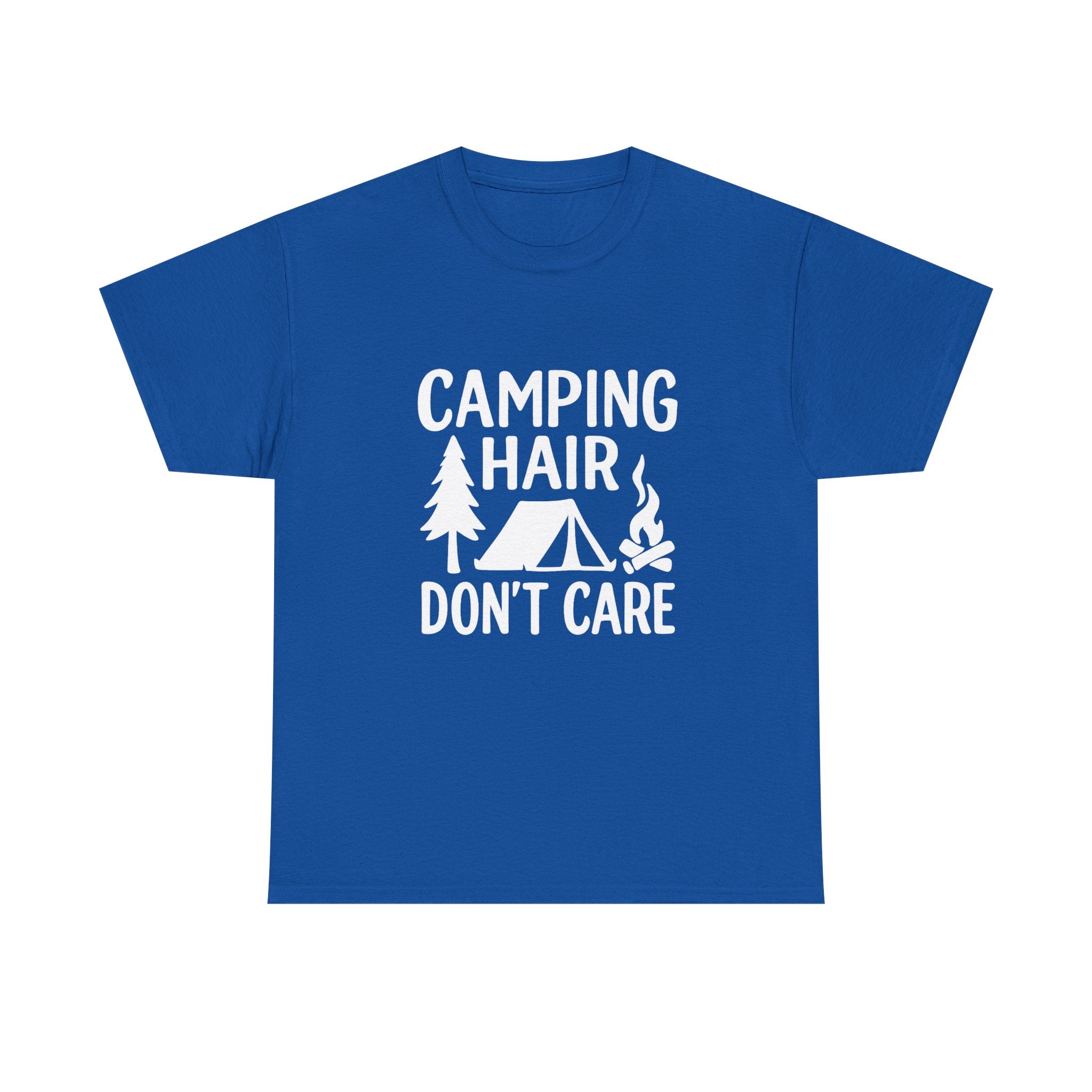 Camping Hair Dont Care Outdoors T-Shirt | Unique Gift | Graphic Tee