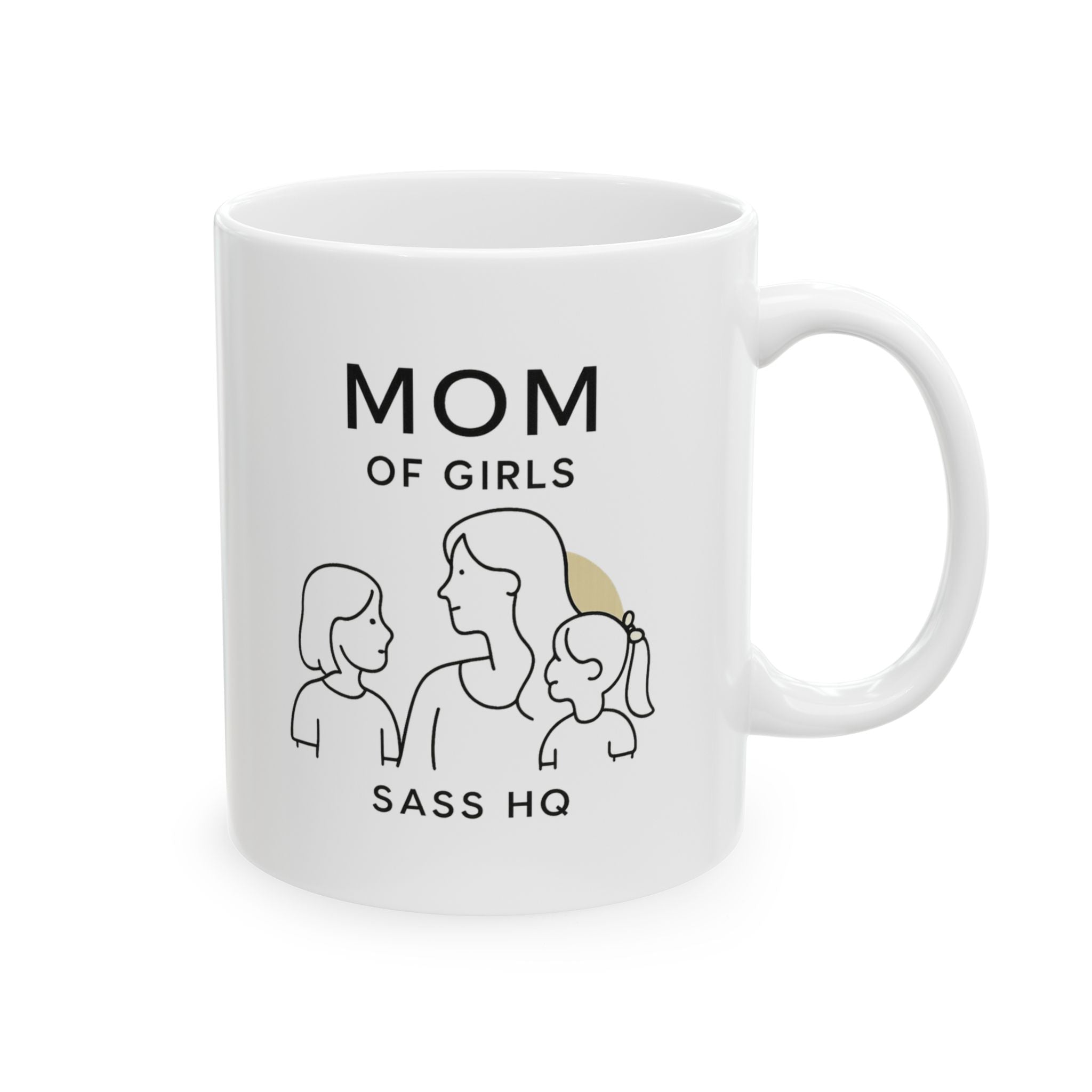 Mom Of Girls Glitter In My Coffee Coffee Mug | Girl Mom Humor | Ceramic Mug