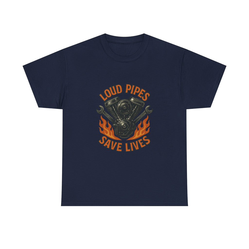 Motorcycle Mechanic Loud Pipes Save Lives T-Shirt