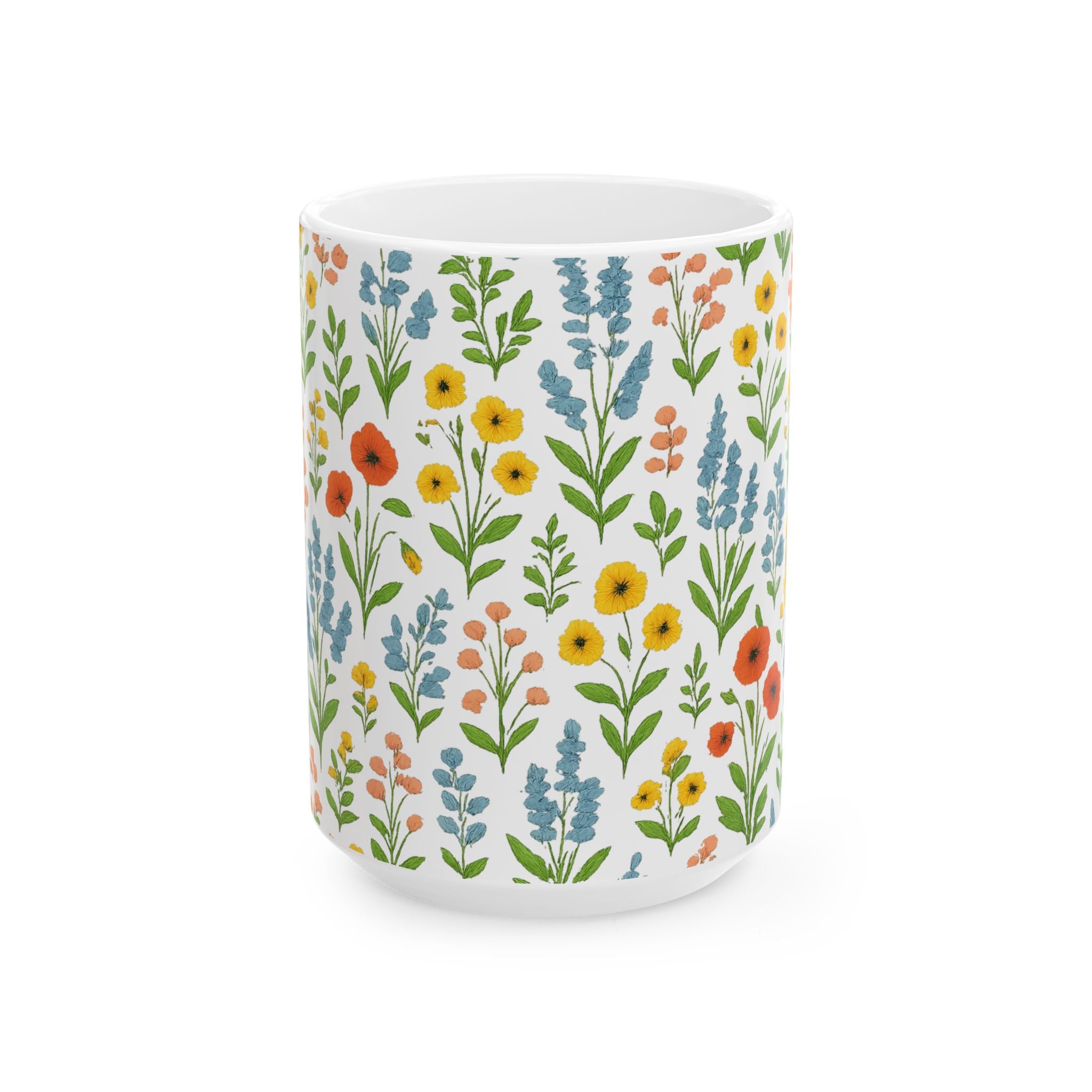 Wildflower Meadow Full Wrap Coffee Mug | Flowers Lover Gift | Ceramic Mug