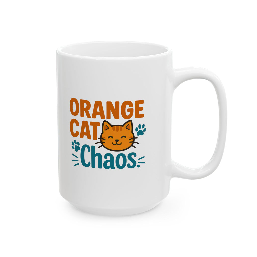 Orange Cat Chaos Mode Activated Coffee Mug | Funny Pet Humor | Ceramic Mug