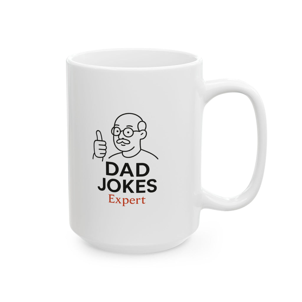 Powered By Coffee And Dad Jokes Coffee Mug | Dad Humor Gift | Ceramic Mug