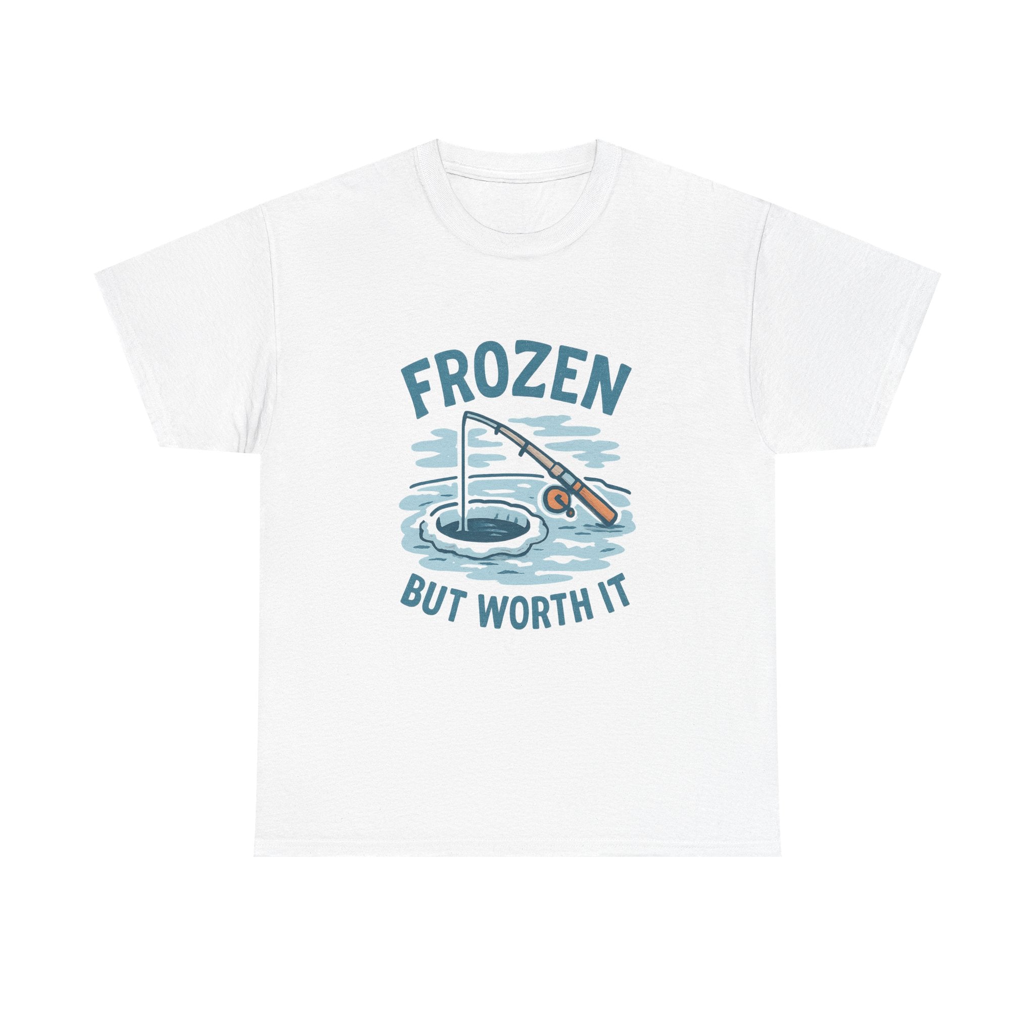Ice Fisherman Frozen But Worth It T-Shirt | Unique Gift | Graphic Tee