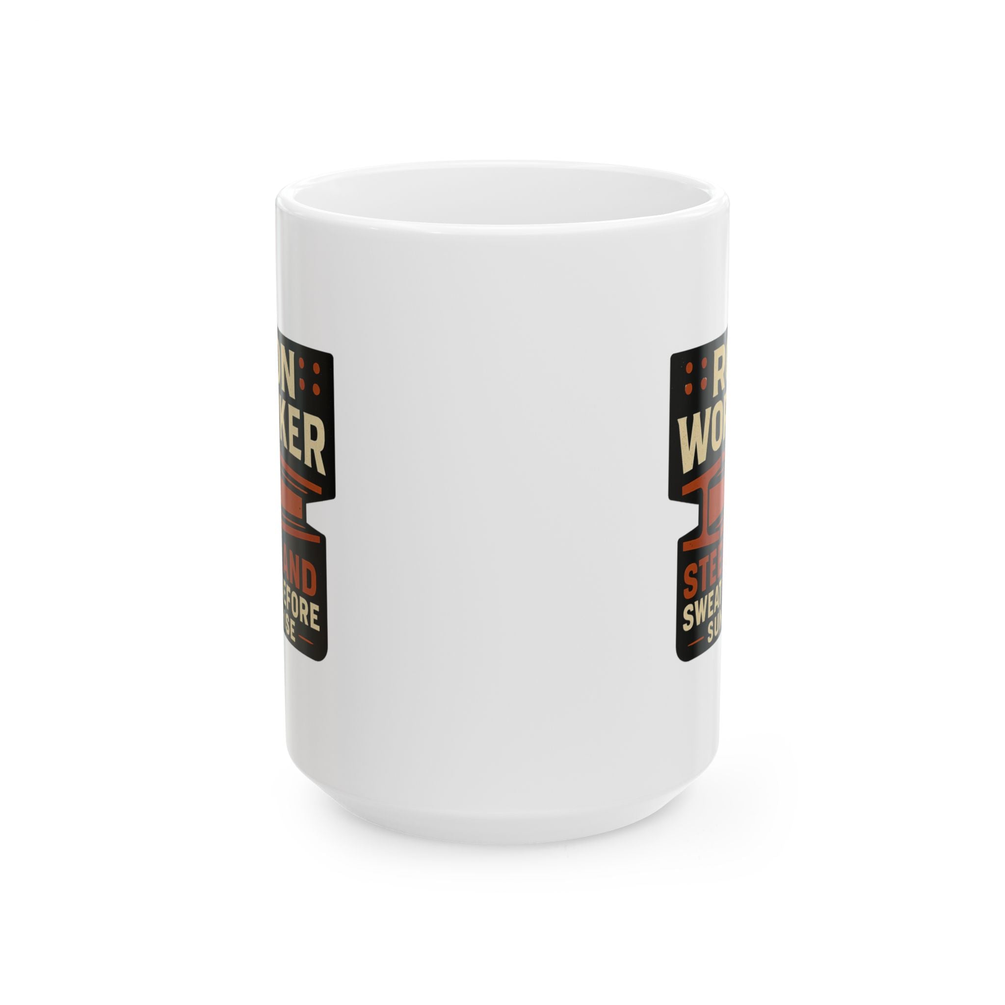 Ironworker Steel And Sweat Before Sunrise Ceramic Mug