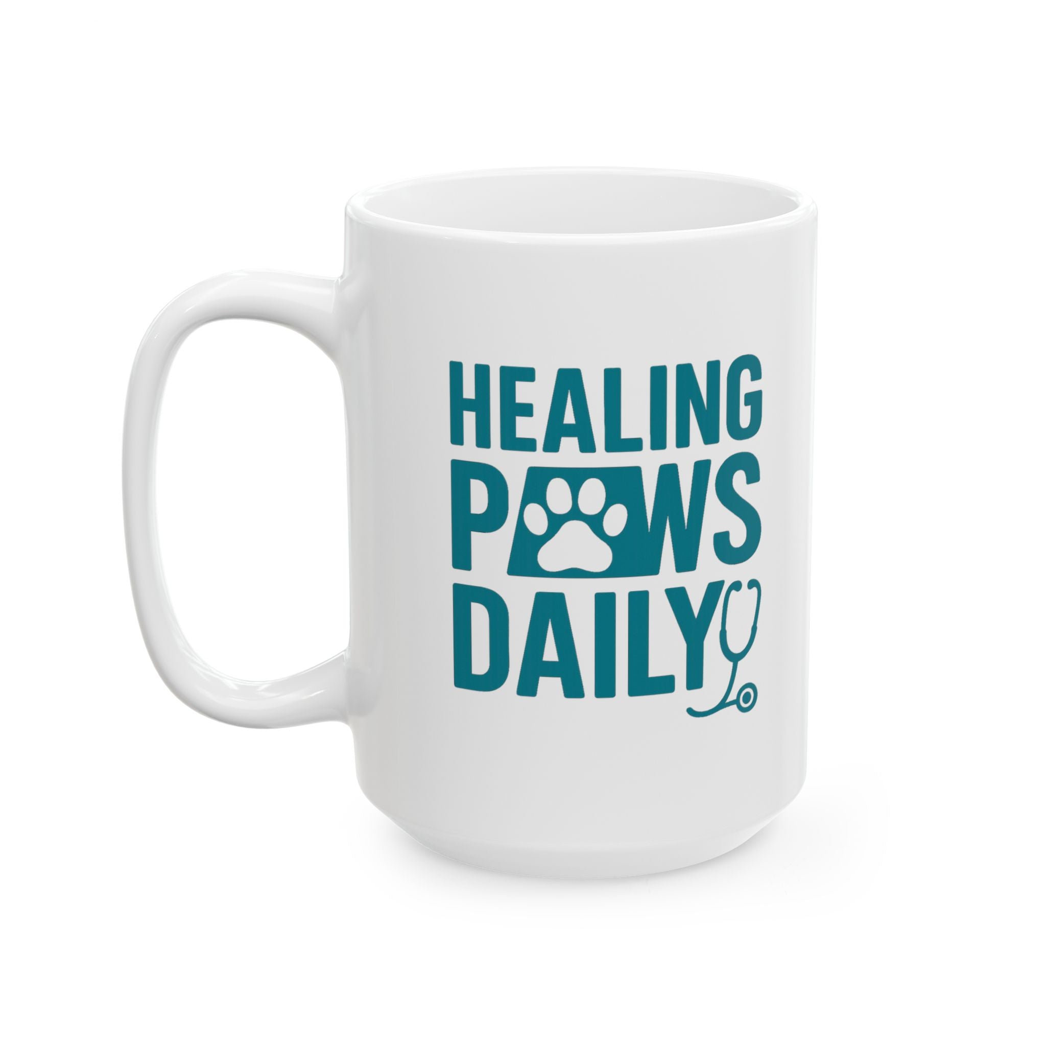 Veterinary Technician Healing Paws Daily Coffee Mug | Unique Gift | Ceramic Mug