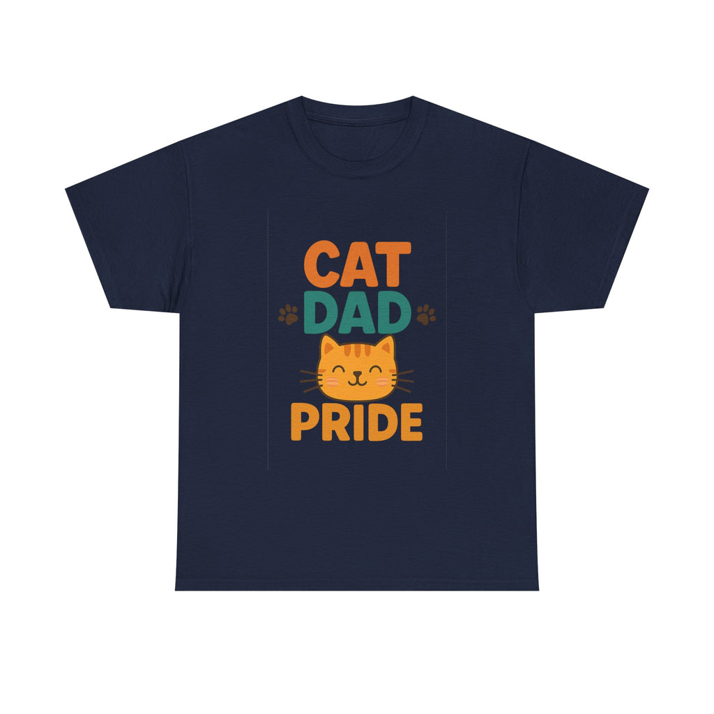 Cat Dad Fueled By Coffee T-Shirt | Funny Cat Gift | Graphic Tee
