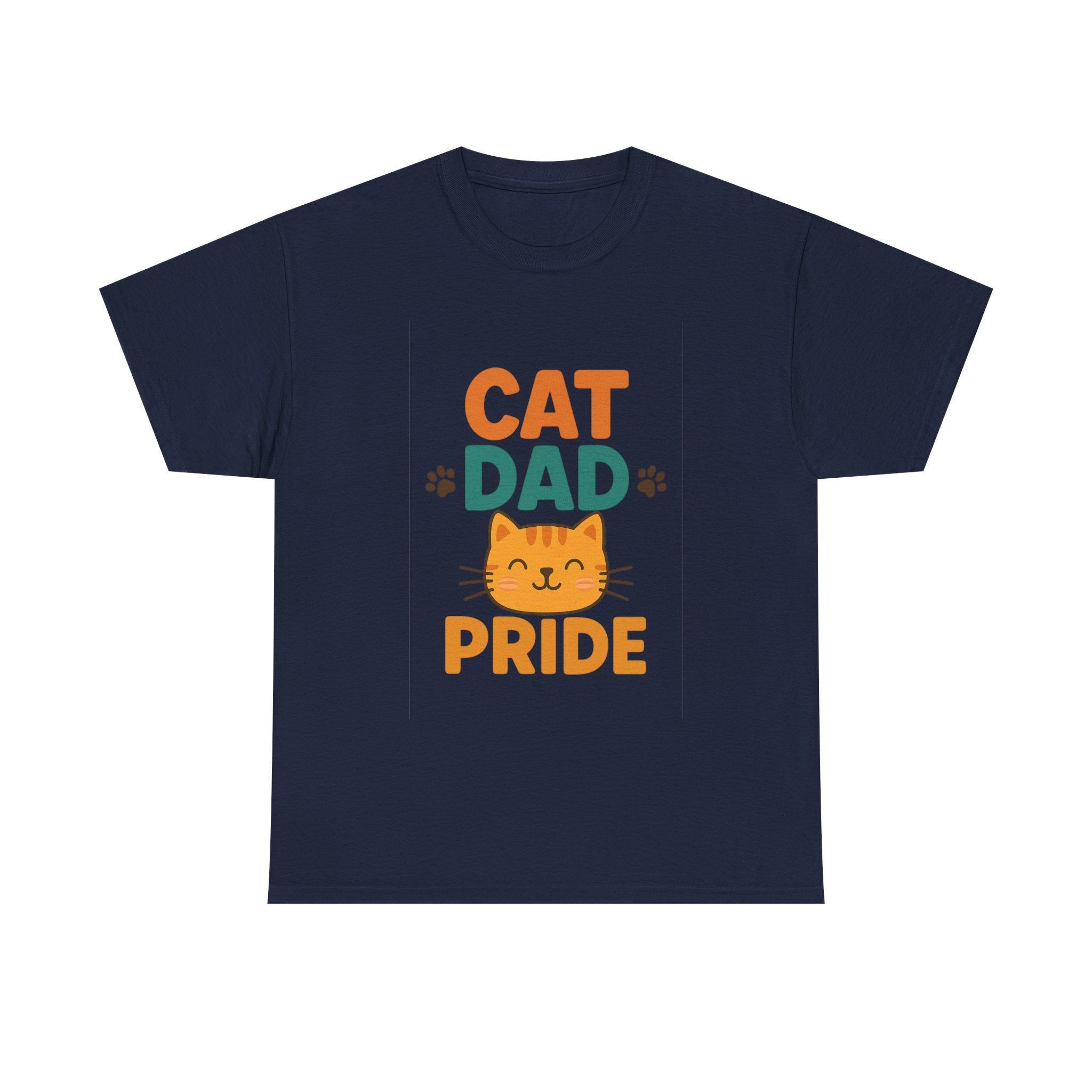 Cat Dad Fueled By Coffee T-Shirt | Funny Cat Gift | Graphic Tee