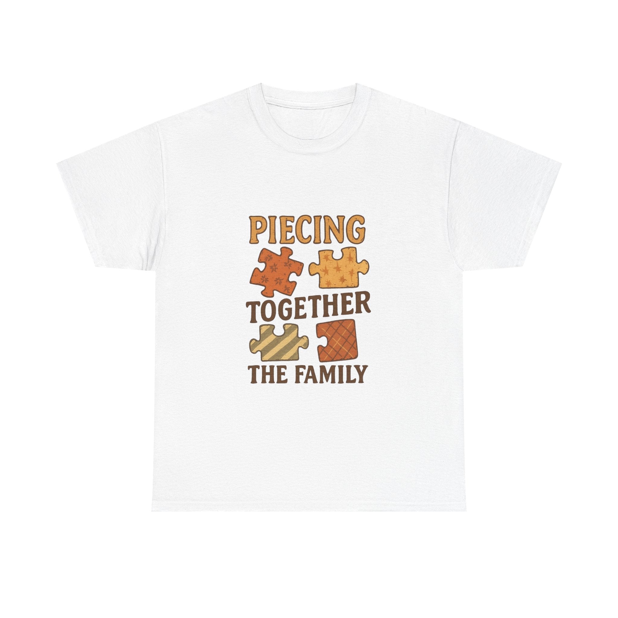 Quilting Grandma Piecing Together The Family T-Shirt | Gift for Grandma | Graphic Tee