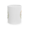 Cat Mom Floral Paw Coffee Mug | Cat Lover Gift | Ceramic Mug