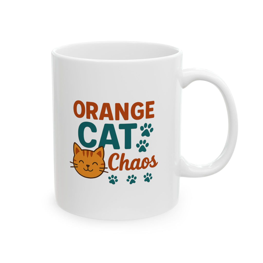 Orange Cat Energy All Day Coffee Mug | Funny Cat Lover Gift | Ceramic Mug