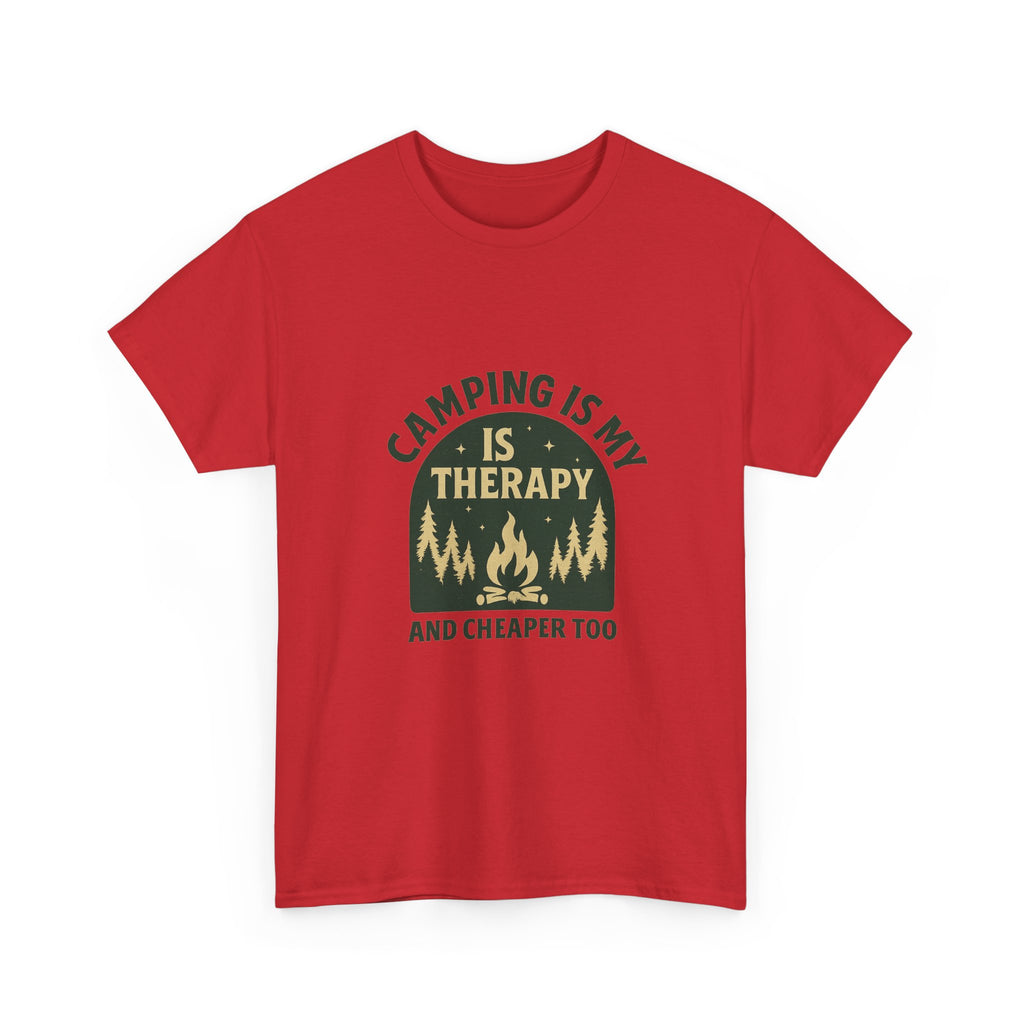 Camping Is My Therapy And Cheaper Too T-Shirt | Unique Gift | Graphic Tee