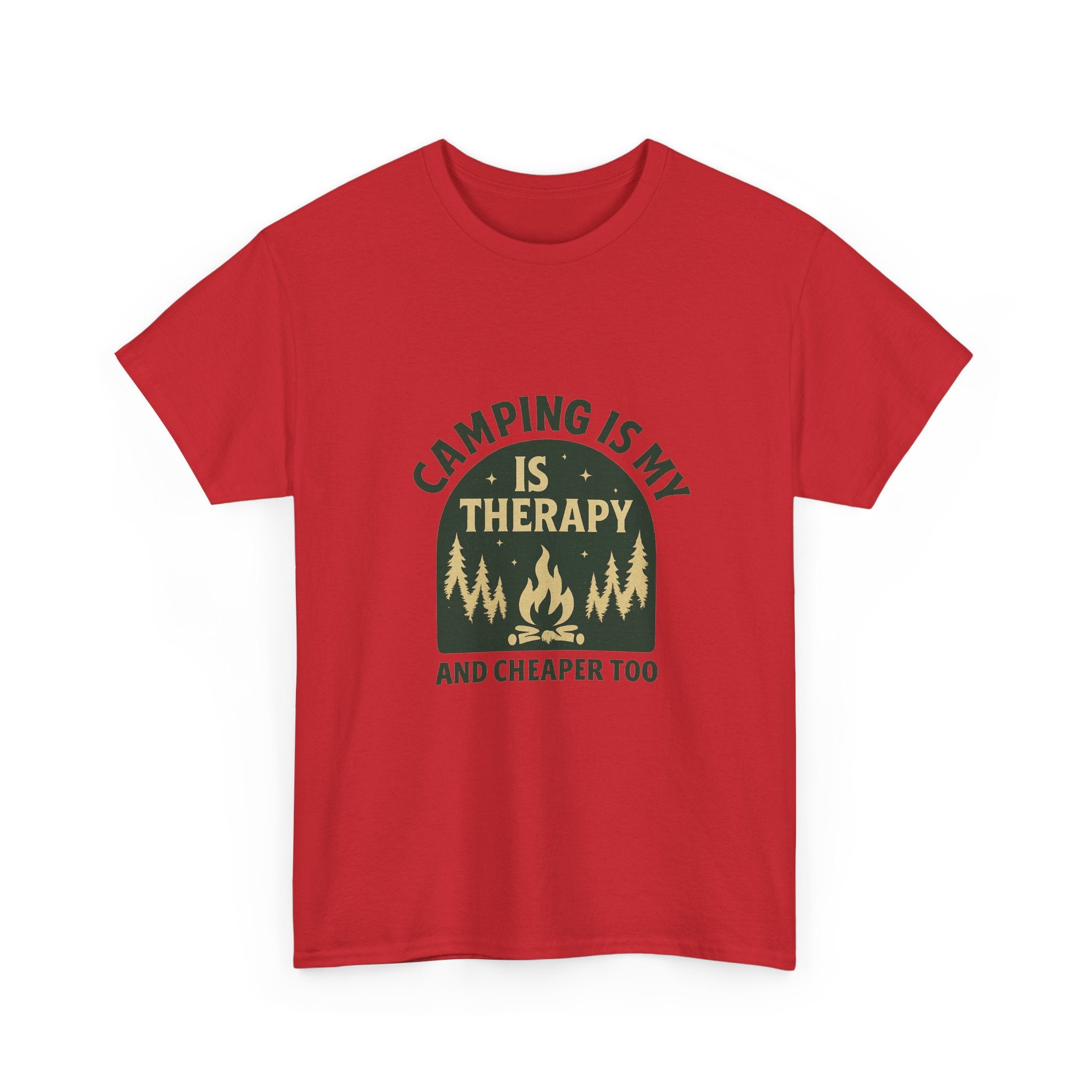 Camping Is My Therapy And Cheaper Too T-Shirt | Unique Gift | Graphic Tee