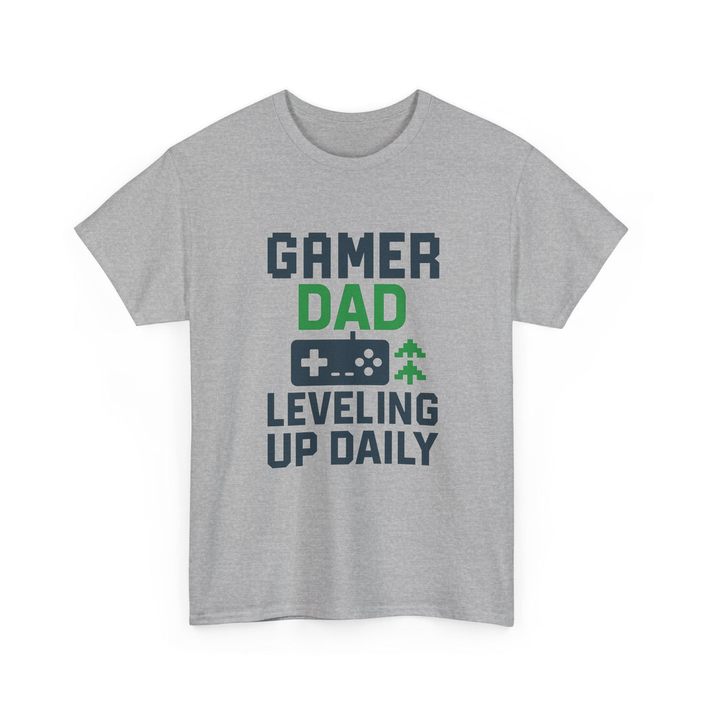 Gamer Dad Leveling Up Daily T-Shirt | Gift for Dad | Graphic Tee