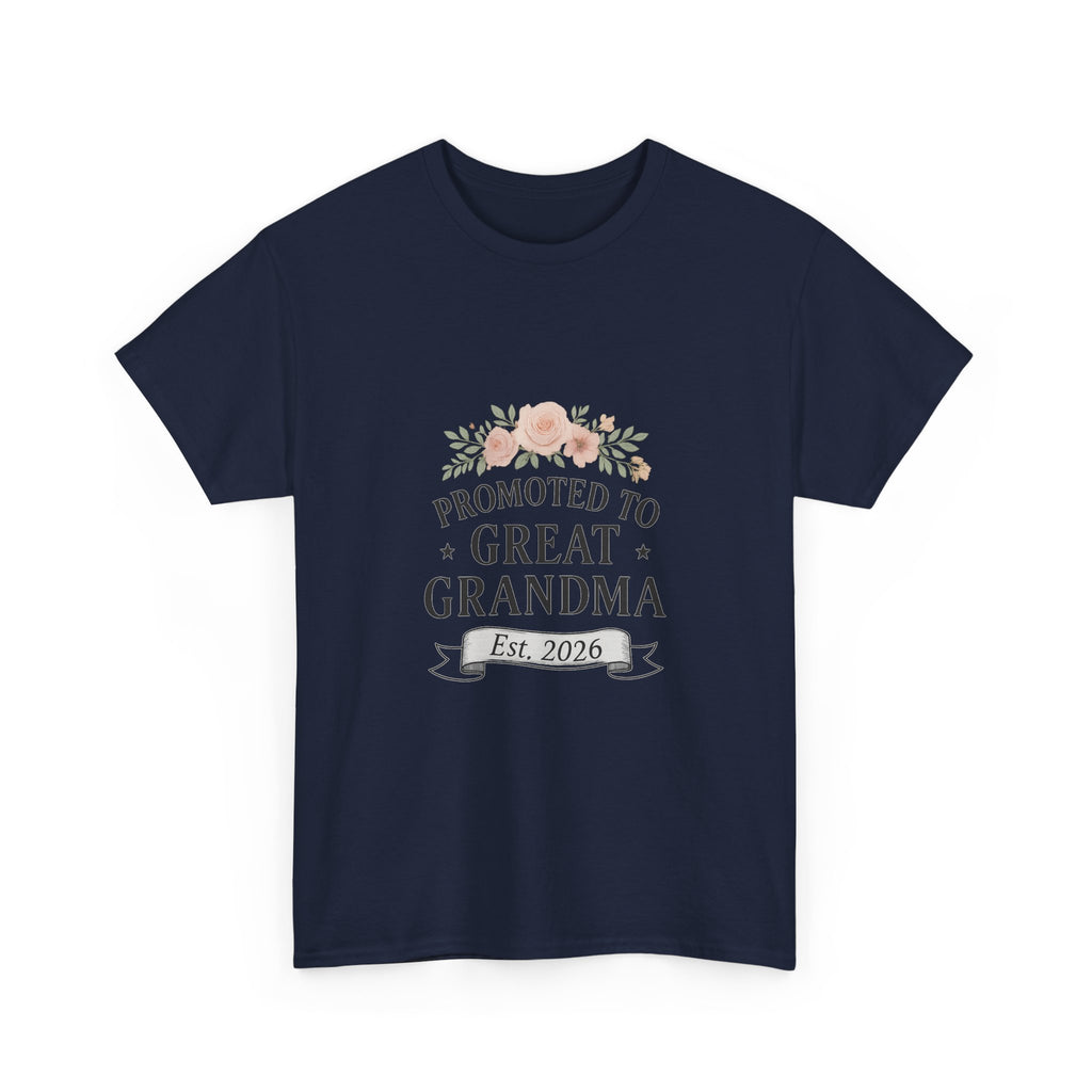 Promoted To Great Grandma Est 2026 T-Shirt | Gift for Grandma | Graphic Tee