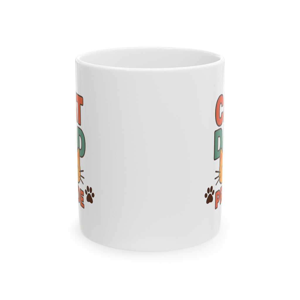 Cat Dad Fueled By Coffee Coffee Mug | Funny Cat Gift | Ceramic Mug