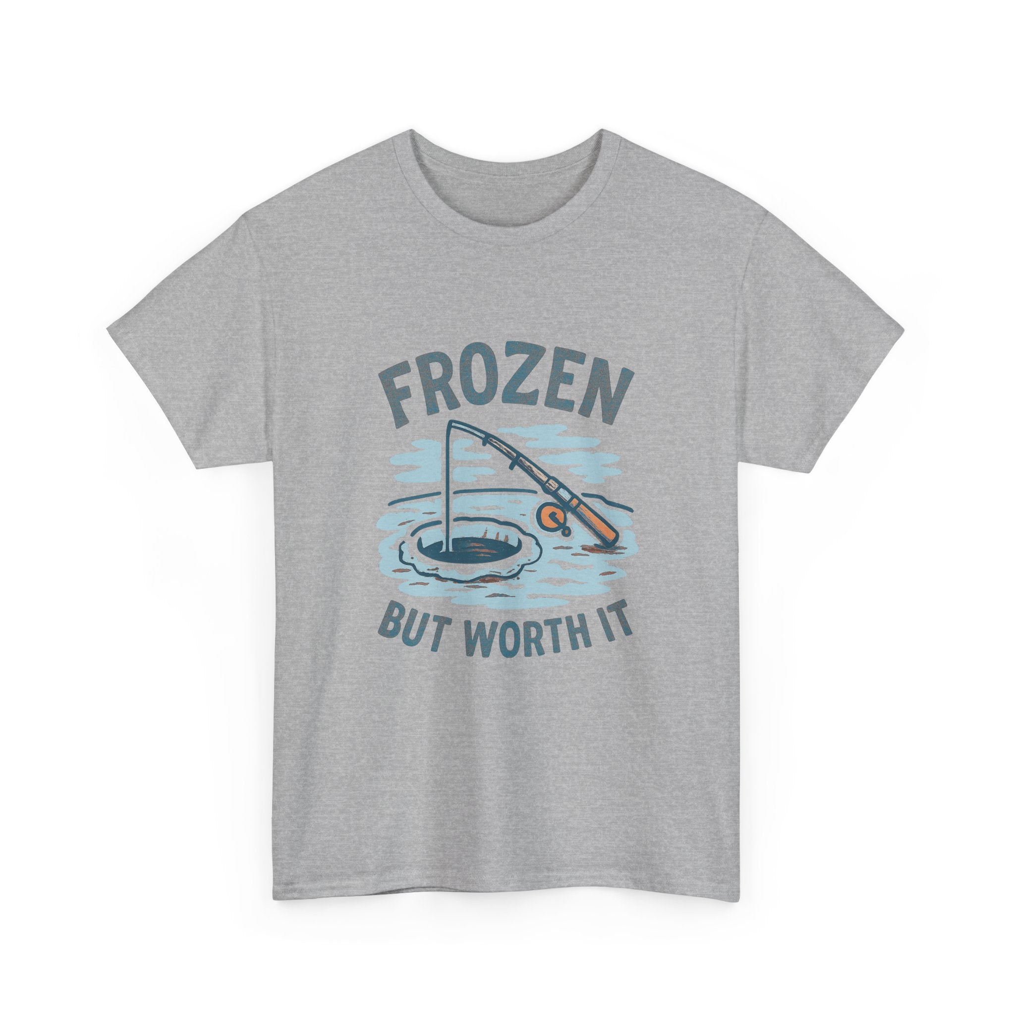Ice Fisherman Frozen But Worth It T-Shirt | Unique Gift | Graphic Tee