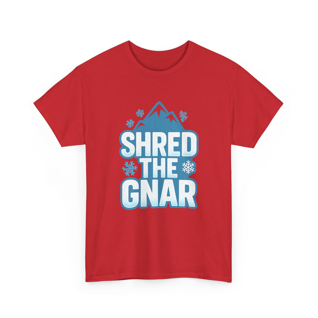 Snowboarder Shred The Gnar T-Shirt | Unique Gift | Graphic Tee