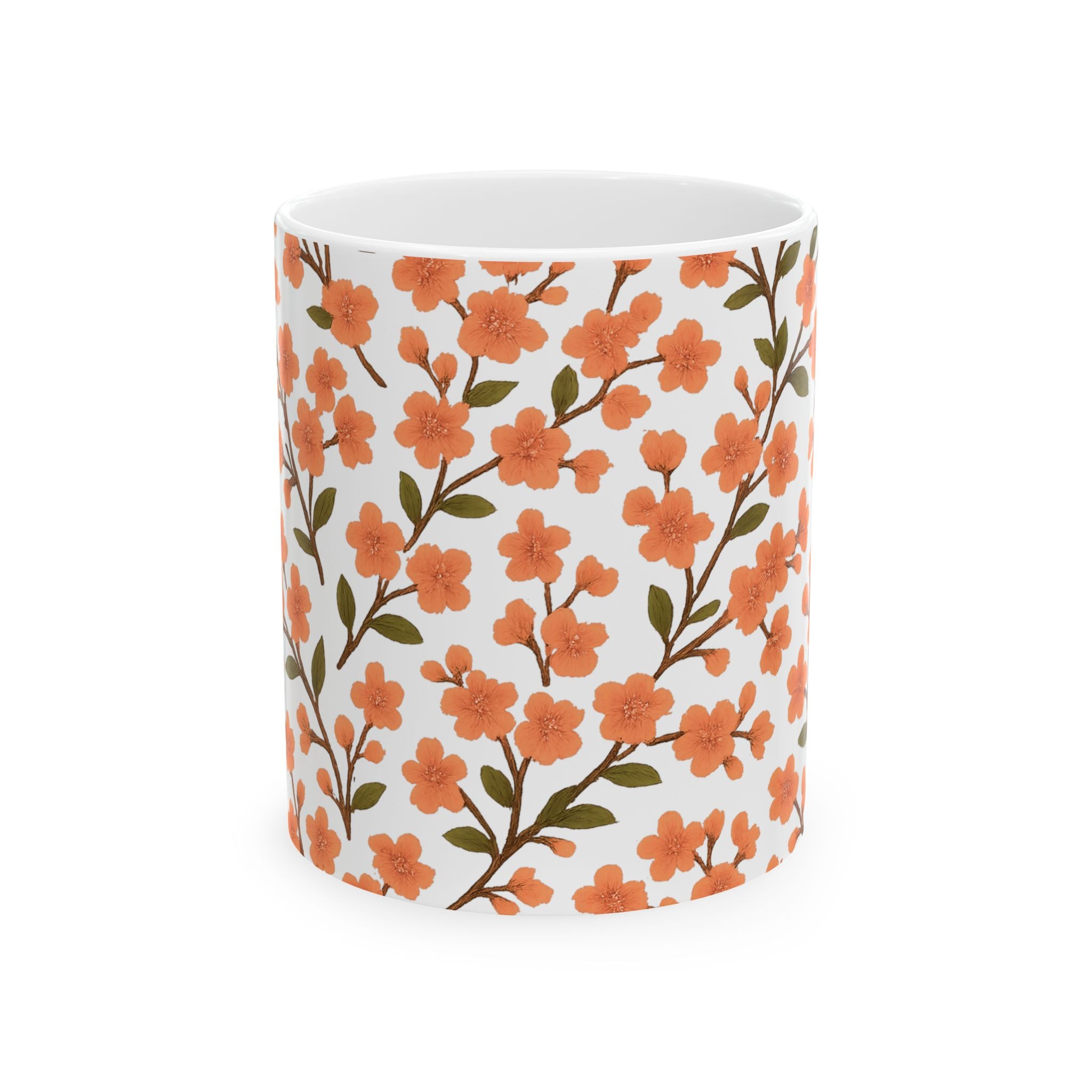 Cherry Blossom Branches Full Wrap Coffee Mug | Flowers Lover Gift | Ceramic Mug