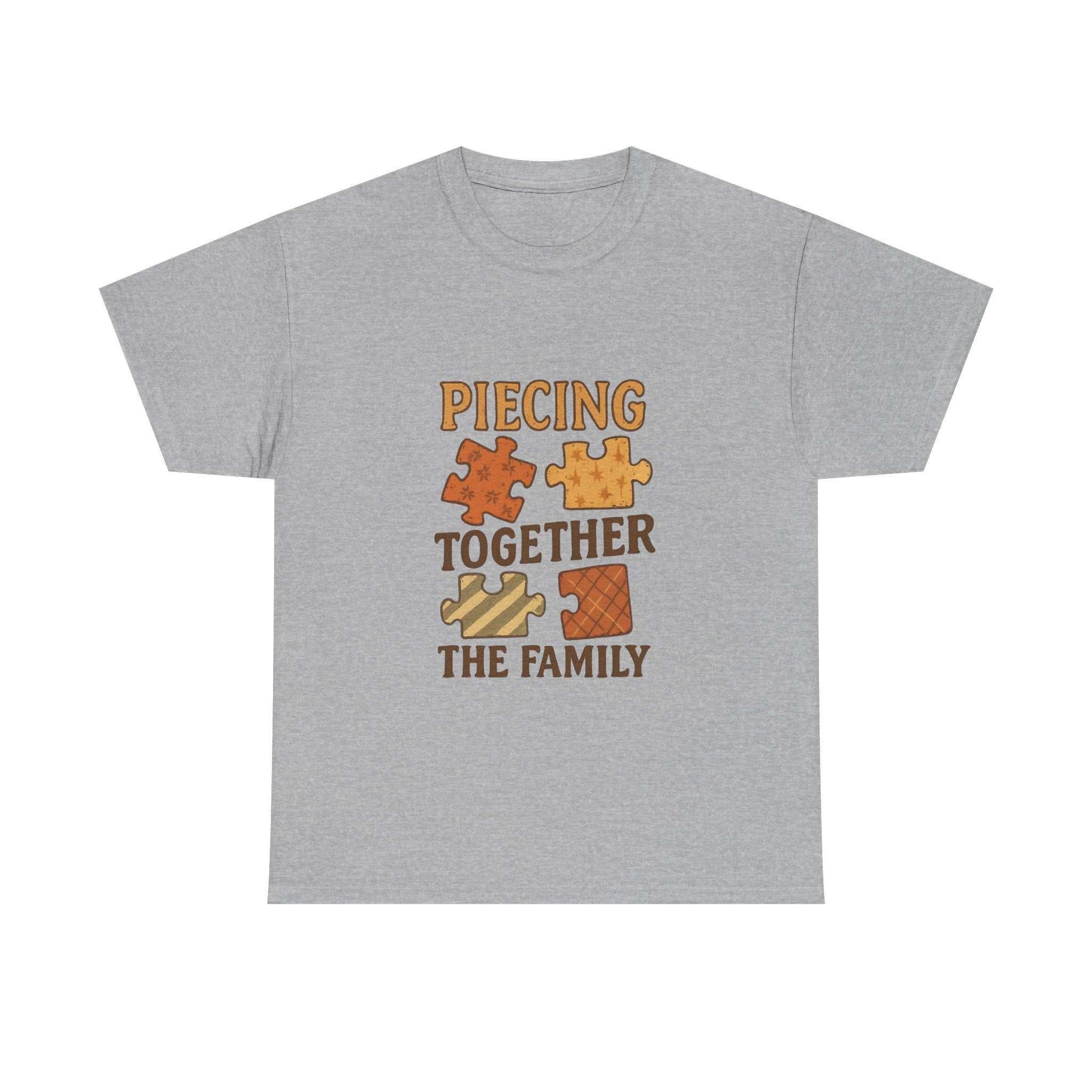 Quilting Grandma Piecing Together The Family T-Shirt | Gift for Grandma | Graphic Tee