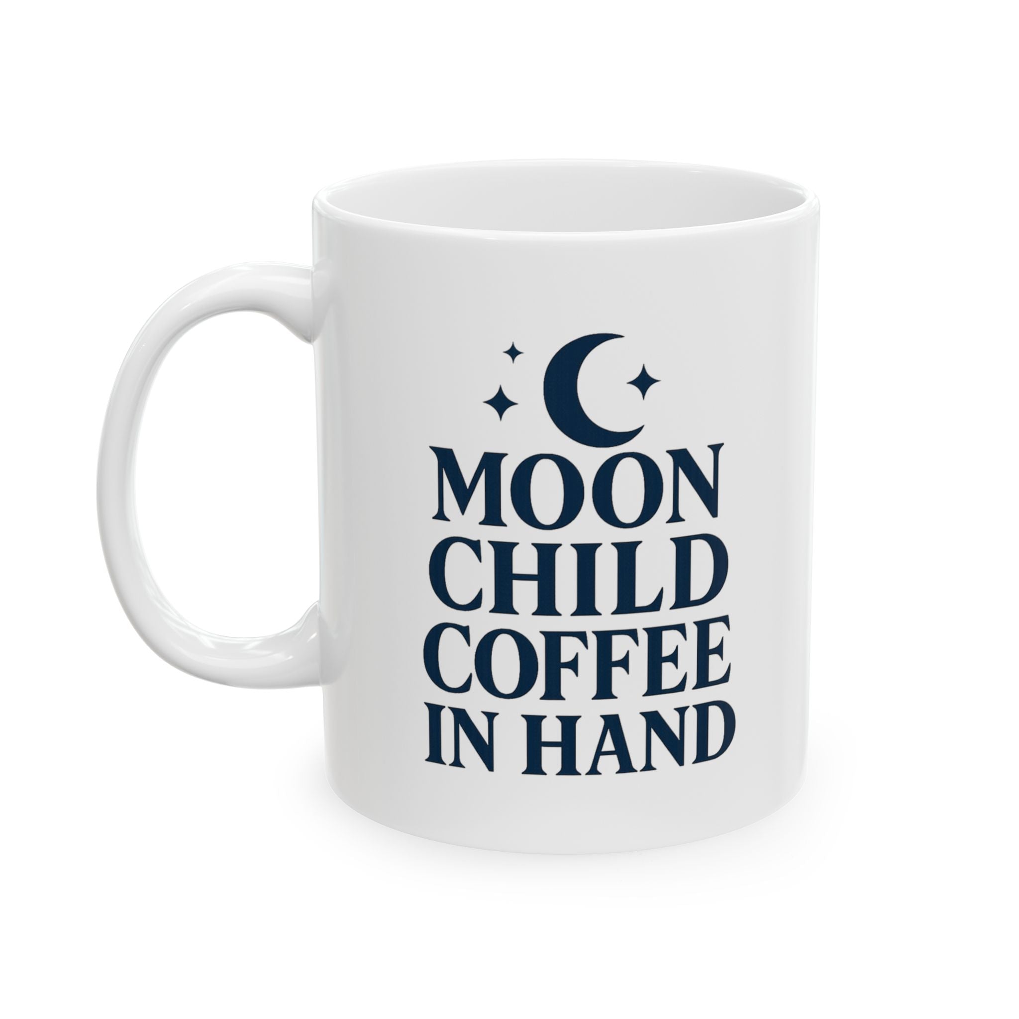 Stargazer Moon Child Coffee In Hand Coffee Mug | Coffee Lover Gift | Ceramic Mug
