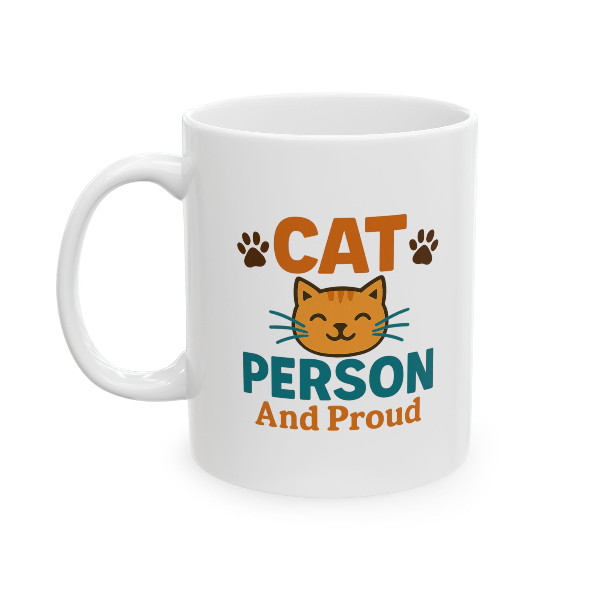 Cat Person And Proud Coffee Mug | Cat Lover Gift | Ceramic Mug